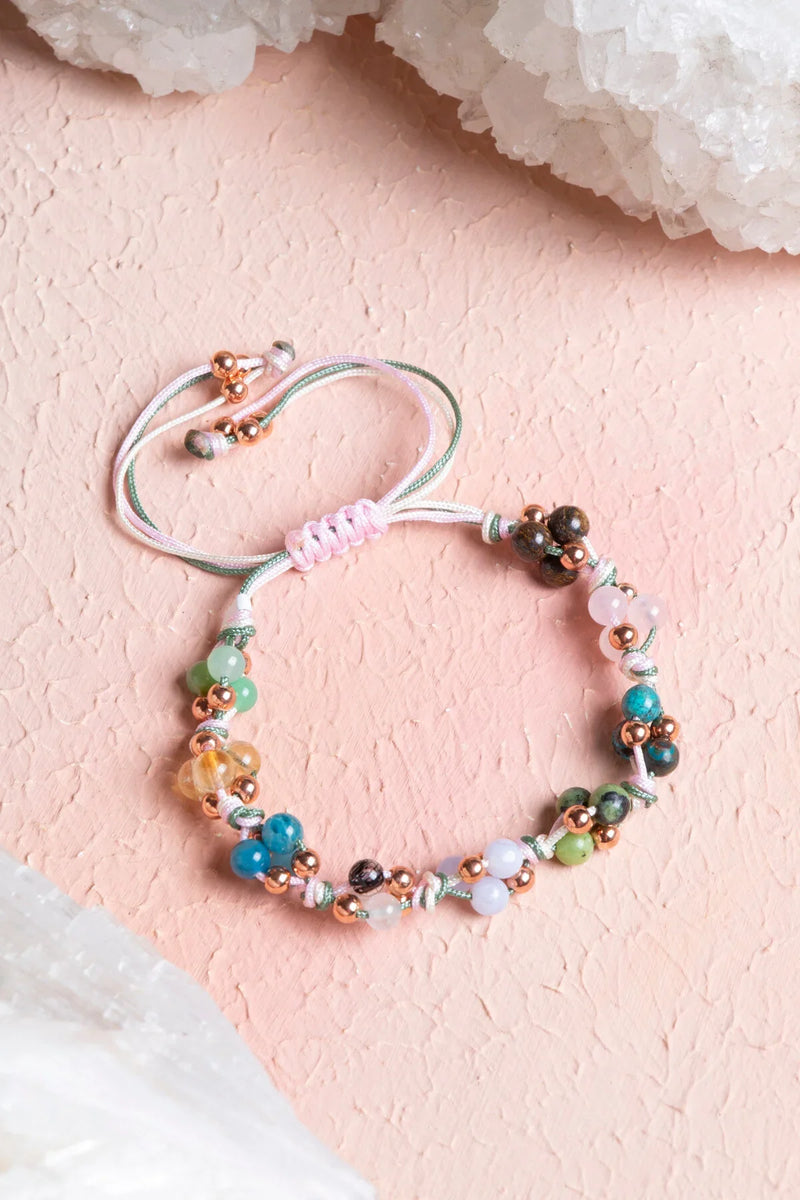 Laboratory Certified Taurus Zodiac Natural Stone Macramé Bracelet