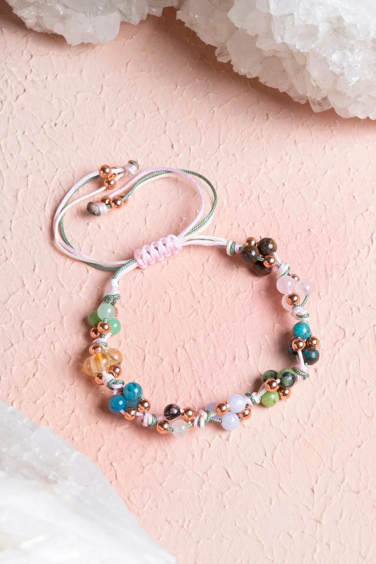 Laboratory Certified Taurus Zodiac Natural Stone Macramé Bracelet