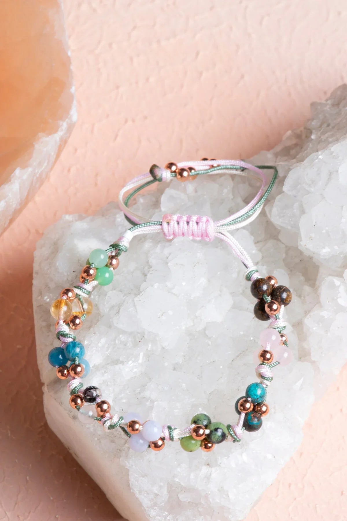 Laboratory Certified Taurus Zodiac Natural Stone Macramé Bracelet