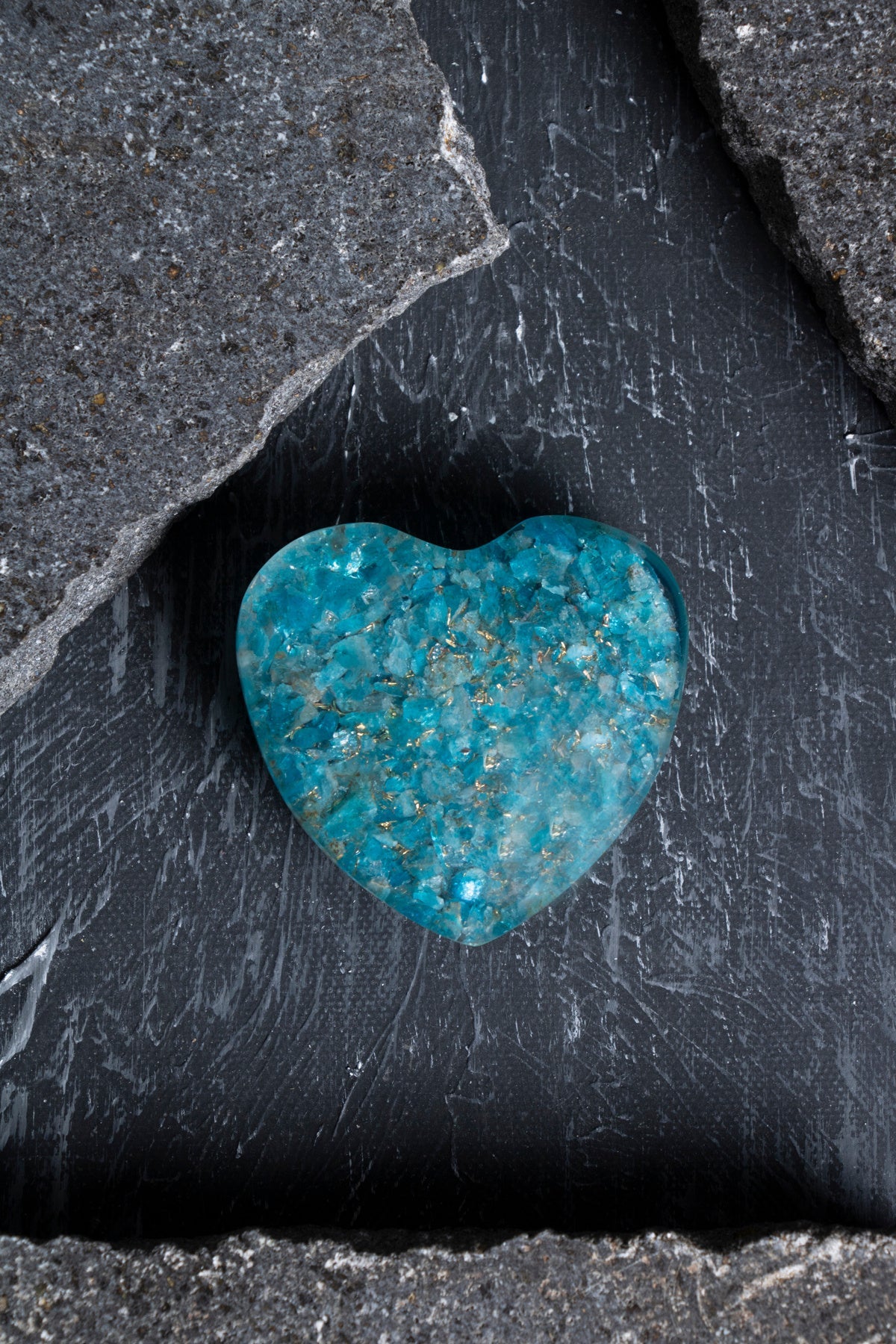 Laboratory Certified Apatite Natural Stone Heart – 42 g