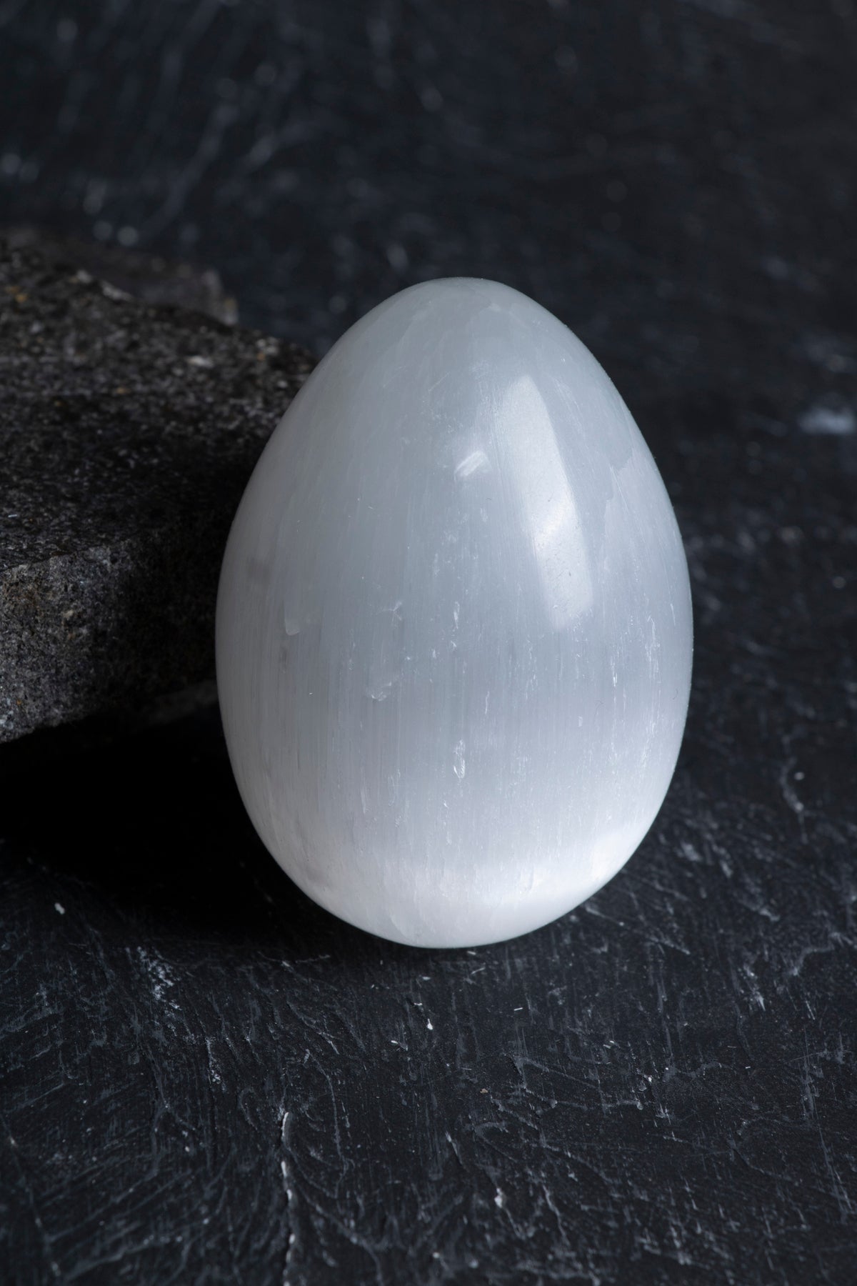 Laboratory Certified Selenite Natural Stone Egg – 6 cm