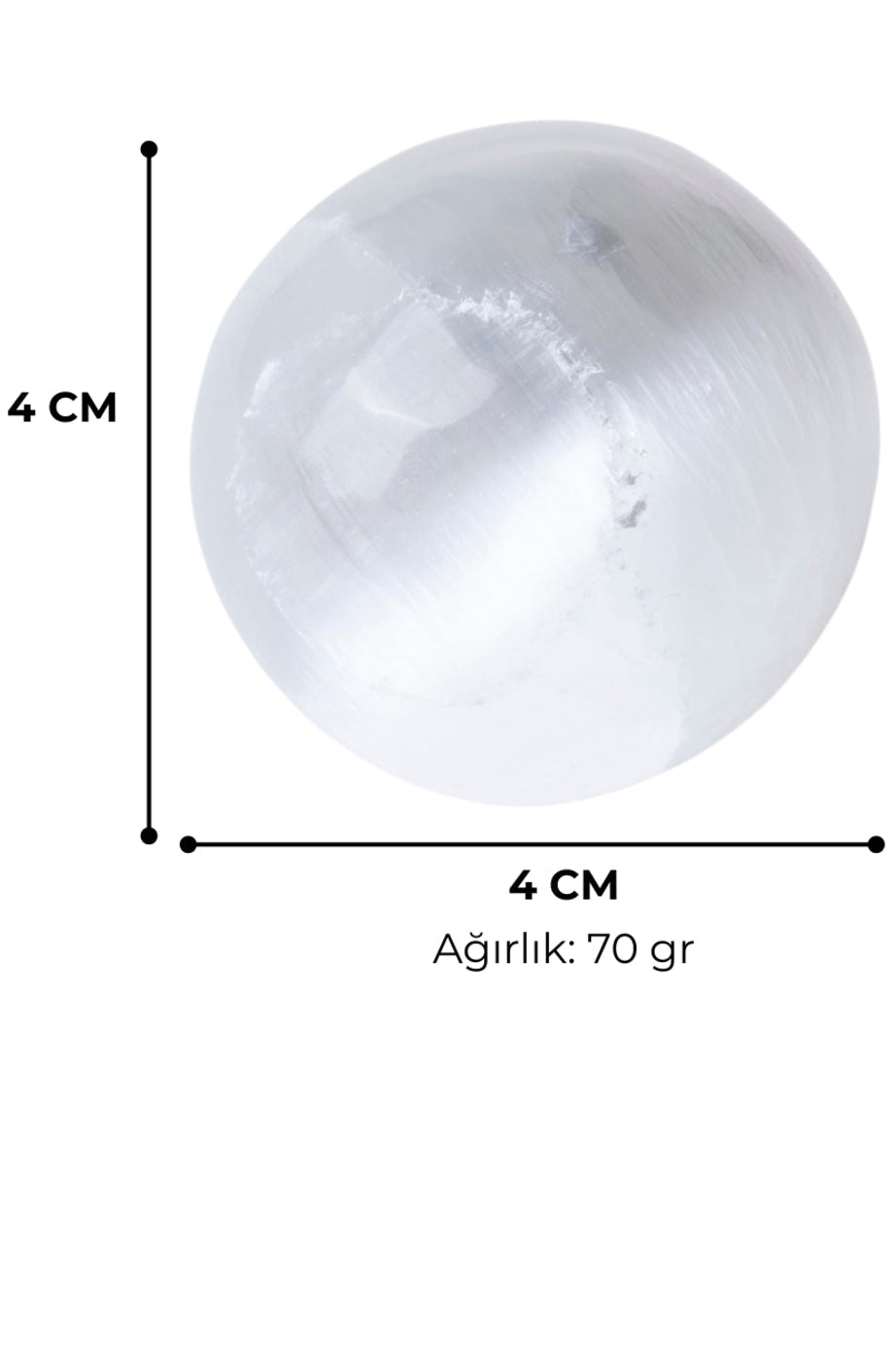 Laboratory Certified Selenite Natural Stone Sphere