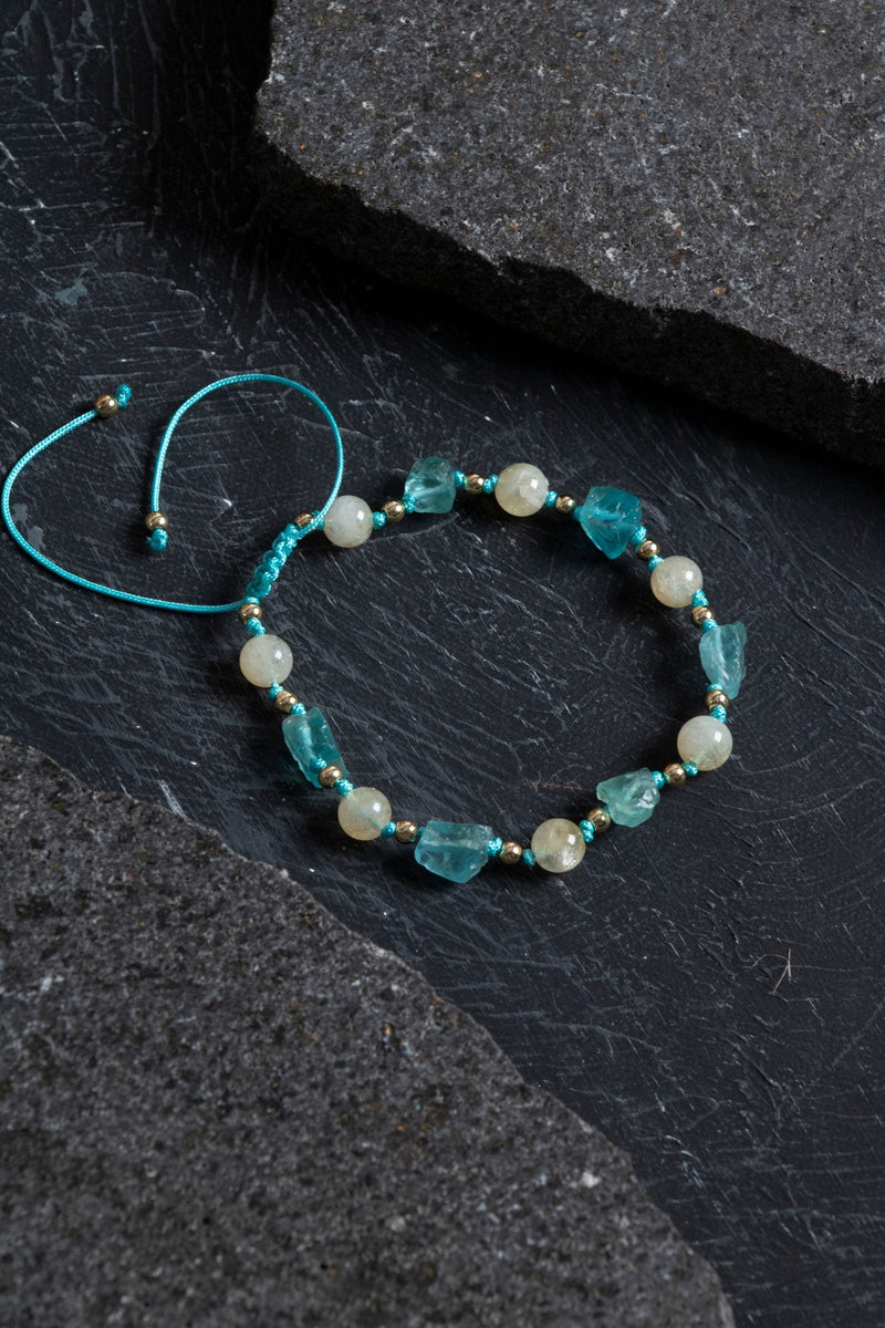 Laboratory Certified Apatite & Citrine Natural Stone Macramé Bracelet