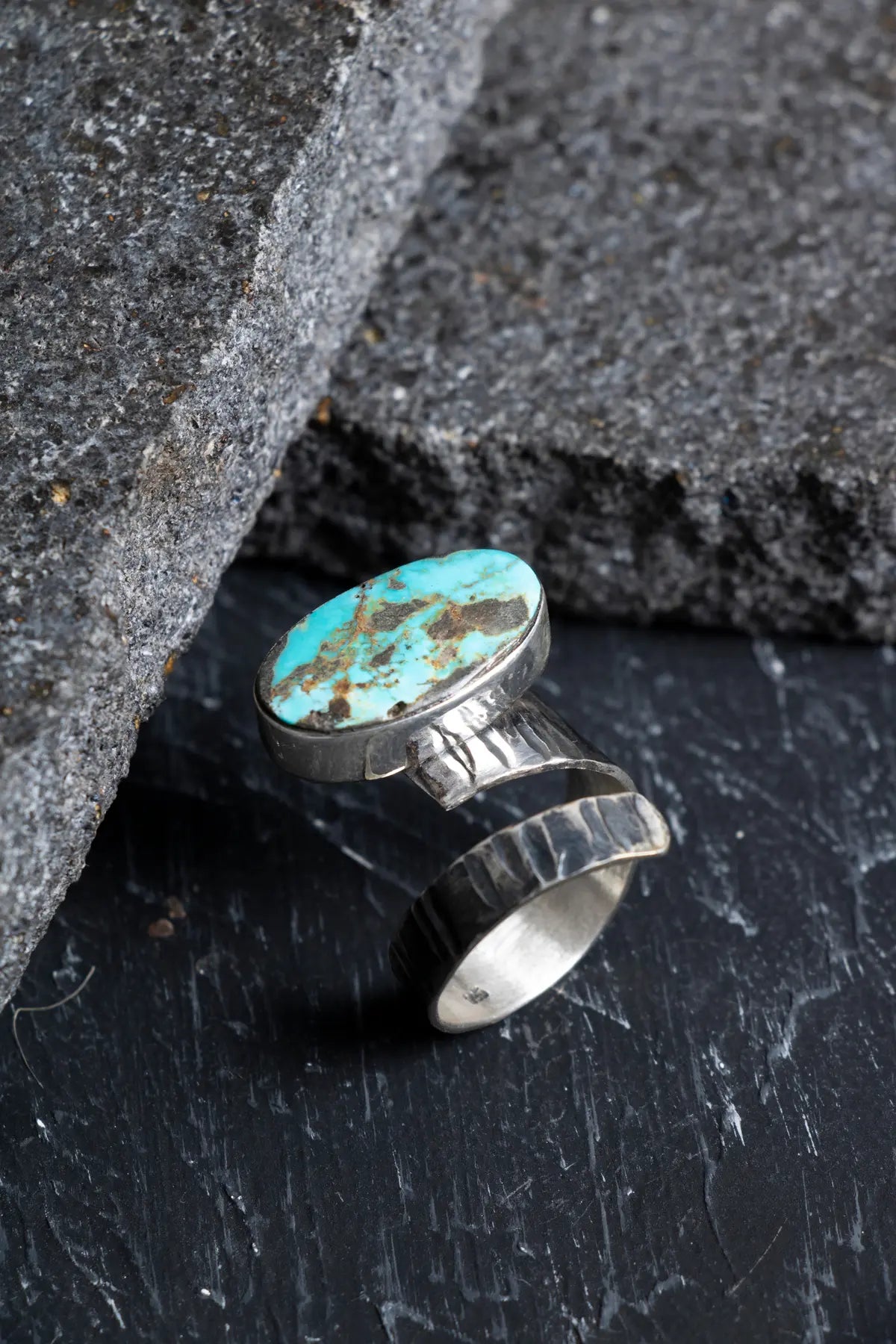 Laboratory Certified Turquoise Natural Stone 925 Sterling Silver Ring (Women)