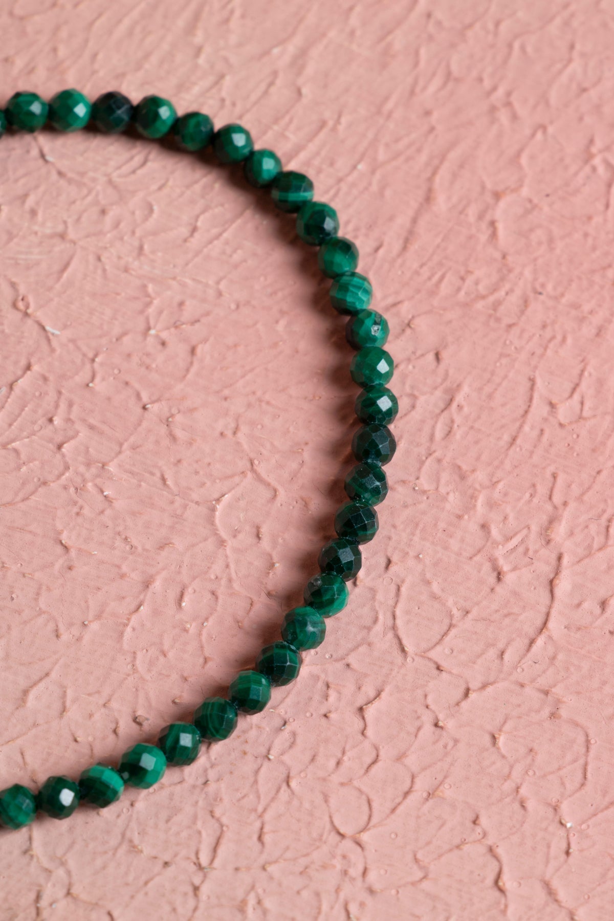 Laboratory Certified Malachite Natural Stone Bracelet with Silver Clasp