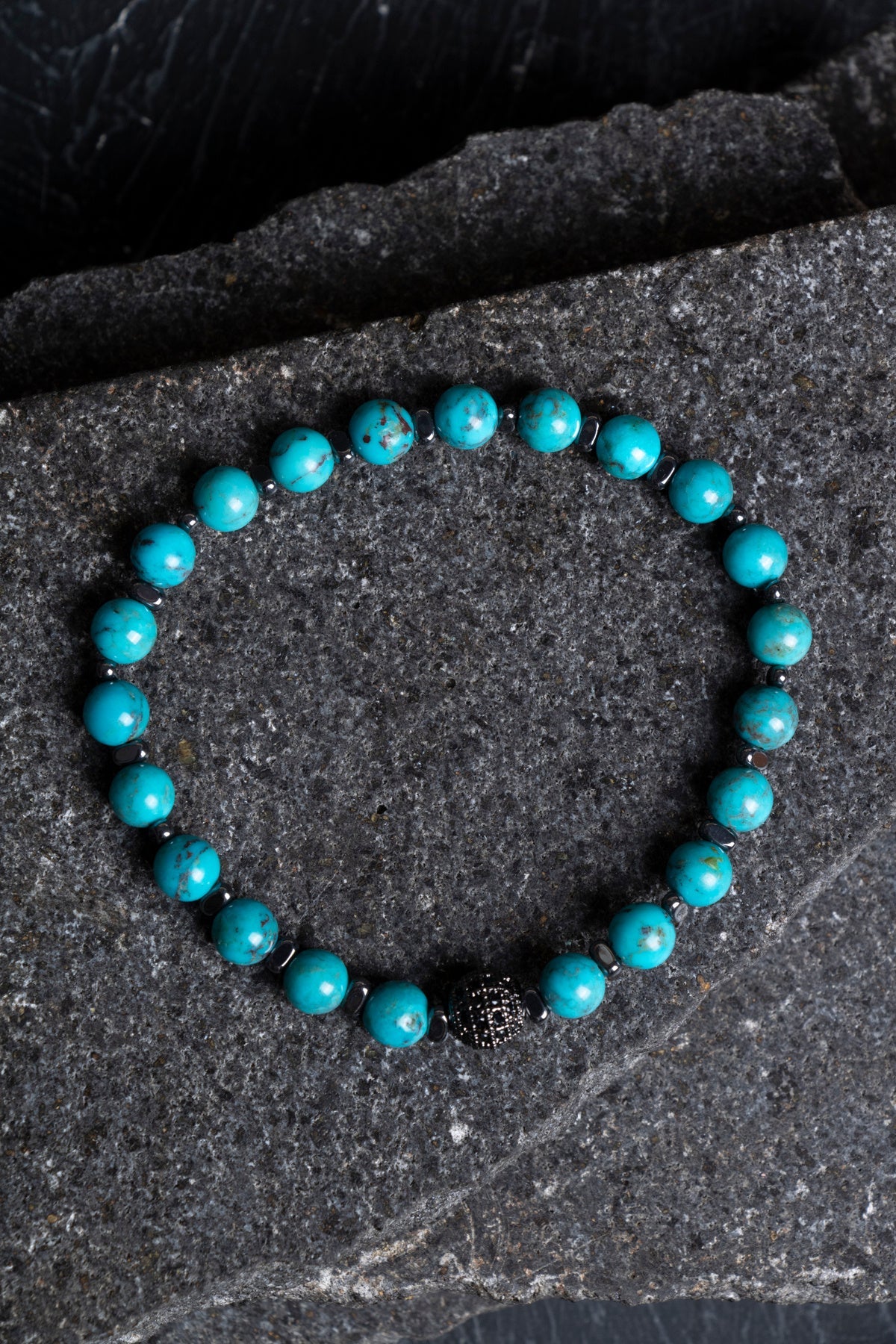Laboratory Certified Turquoise (Firuze) Natural Stone Bracelet – 6 mm