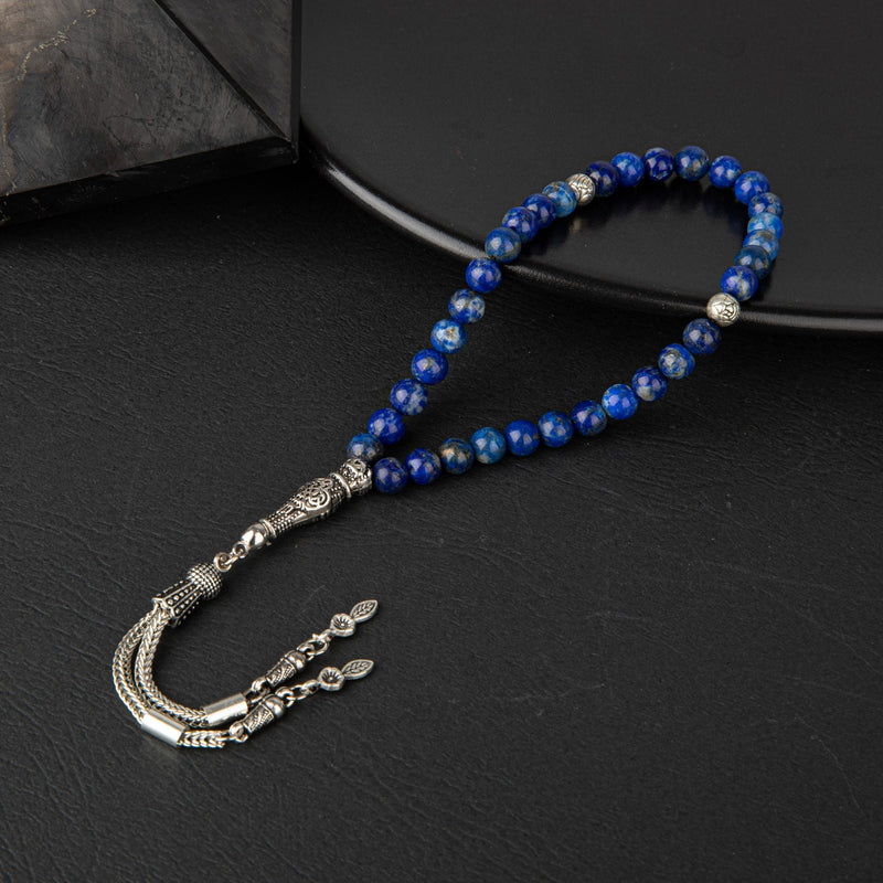 Laboratory Certified Lapis Lazuli Natural Gemstone Prayer Beads 33-Bead – 6mm