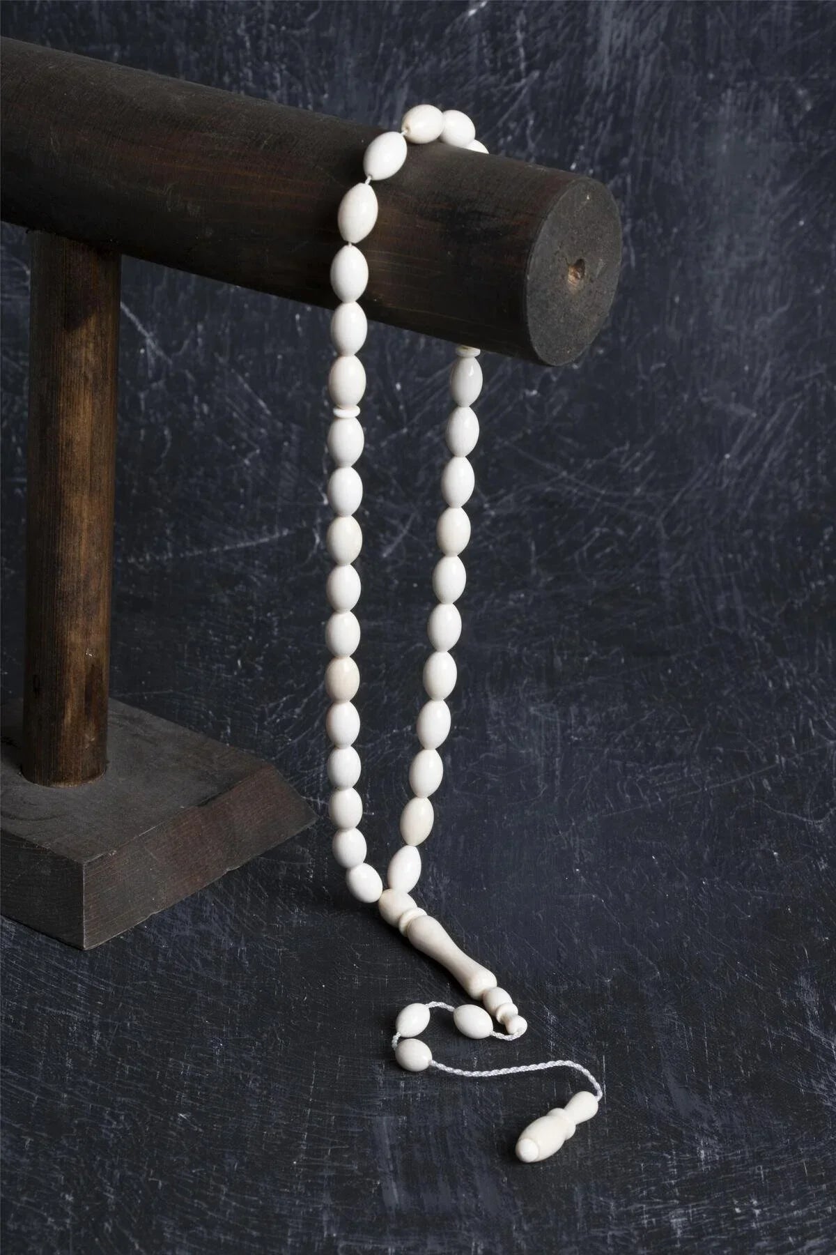 Laboratory Certified Ivory Tone Barley Cut Natural Stone Prayer Beads – 33 Beads