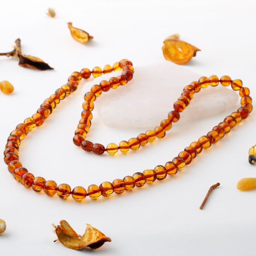 Laboratory Certified Genuine Amber Natural Stone Beaded Necklace – Special Design