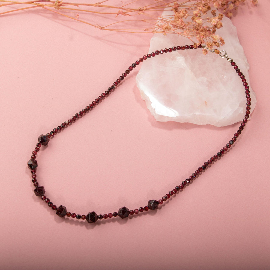 Laboratory Certified Garnet Natural Stone 925 Sterling Silver Necklace – Special Design