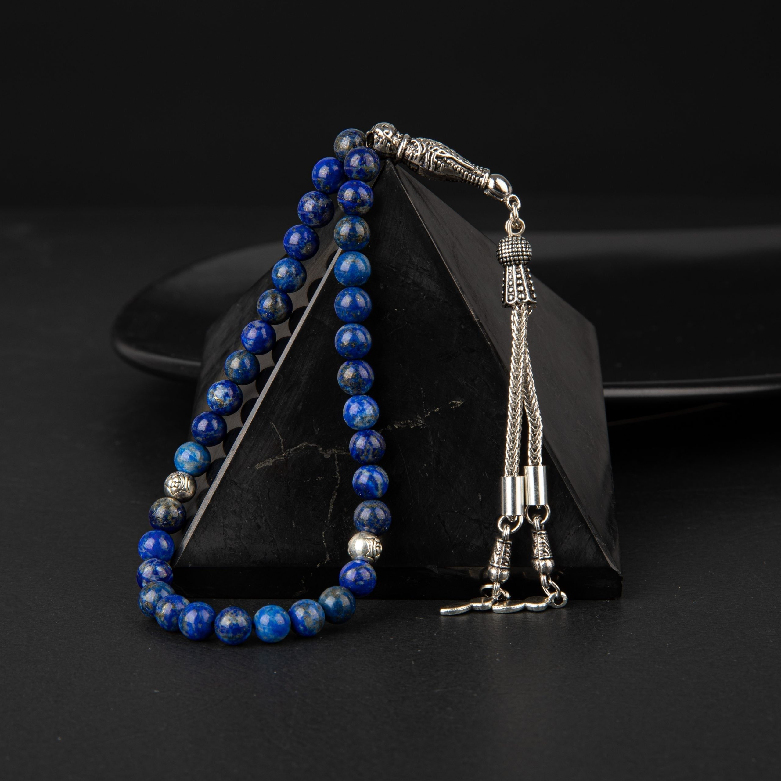 Lapis Lazuli Natural Gemstone Prayer Beads 33-Bead – 6mm Handcrafted