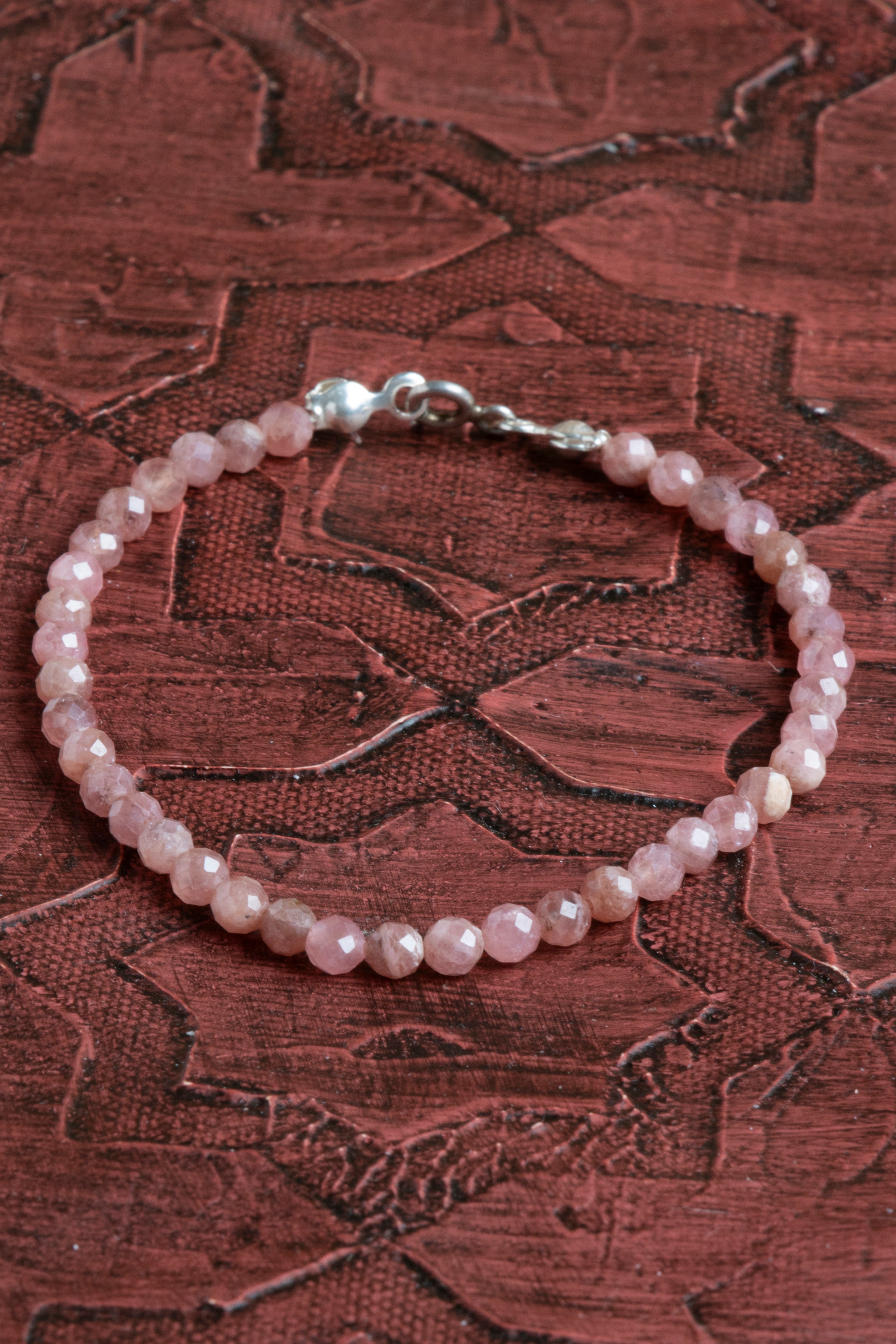 Laboratory Certified Rhodochrosite Natural Stone Bracelet 4 mm