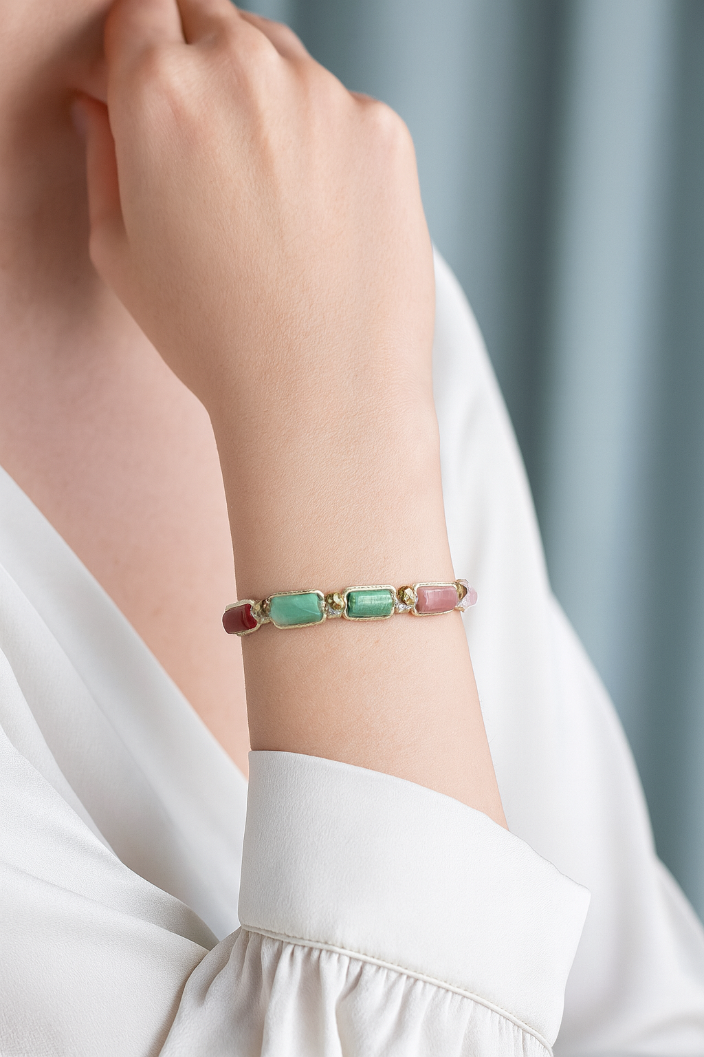 Laboratory Certified Gemini Zodiac Natural Stone Macramé Woven Bracelet