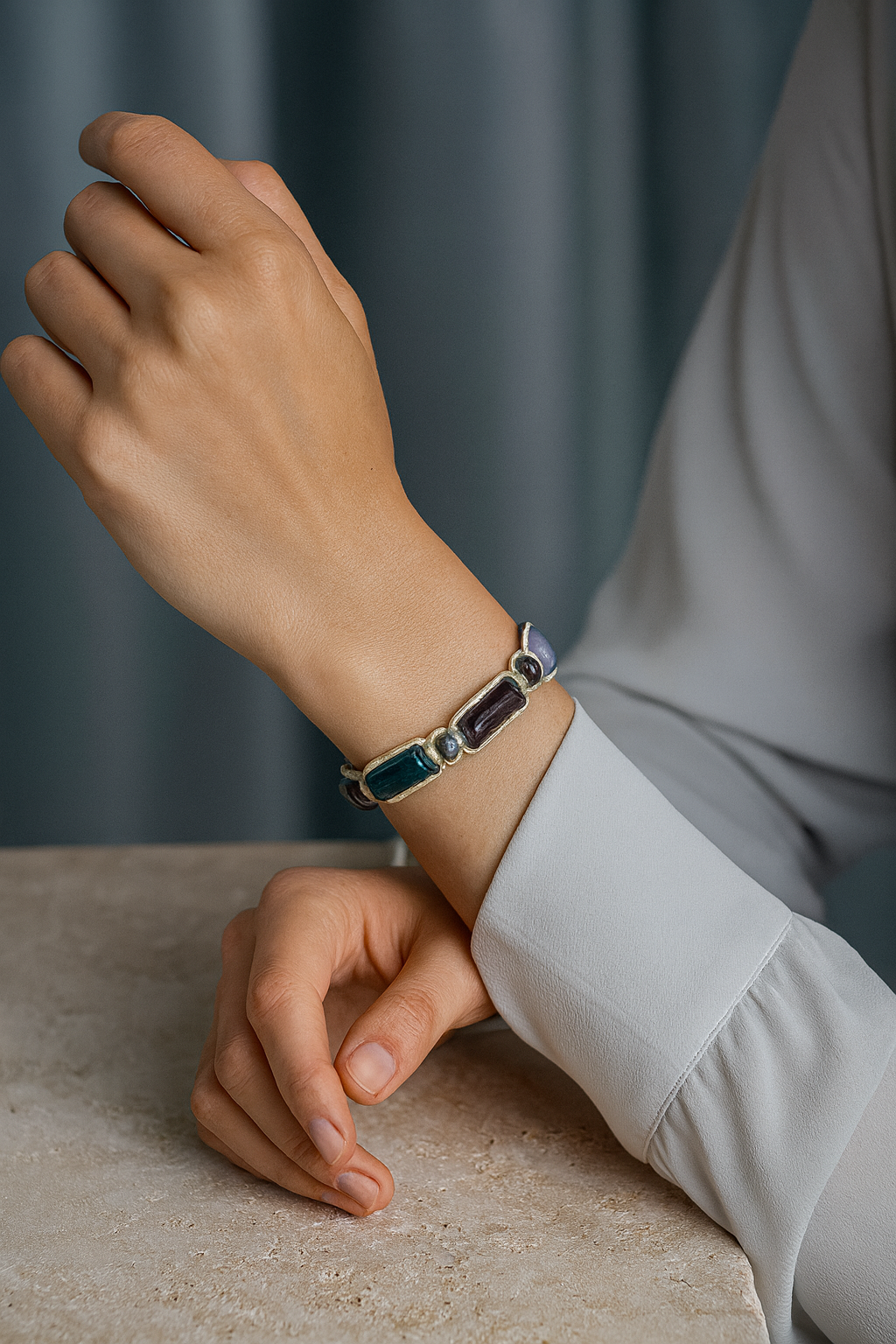 Laboratory Certified Virgo Zodiac Natural Stone Macramé Woven Bracelet