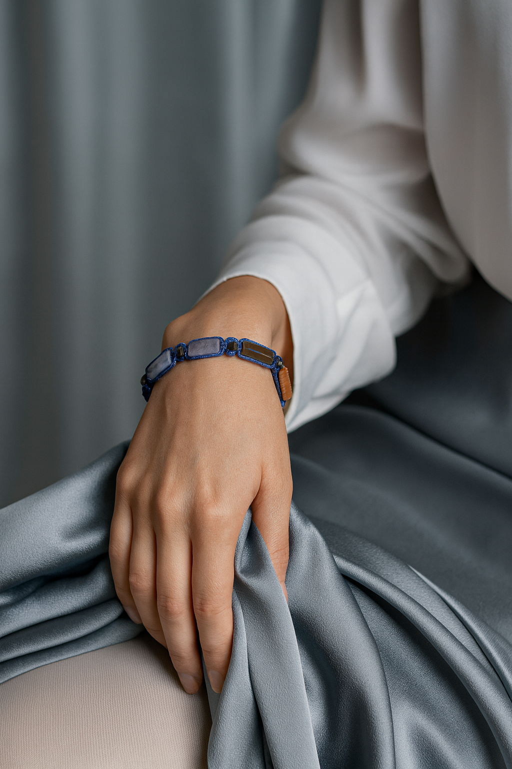 Laboratory Certified Pisces Zodiac Natural Stone Macramé Woven Bracelet