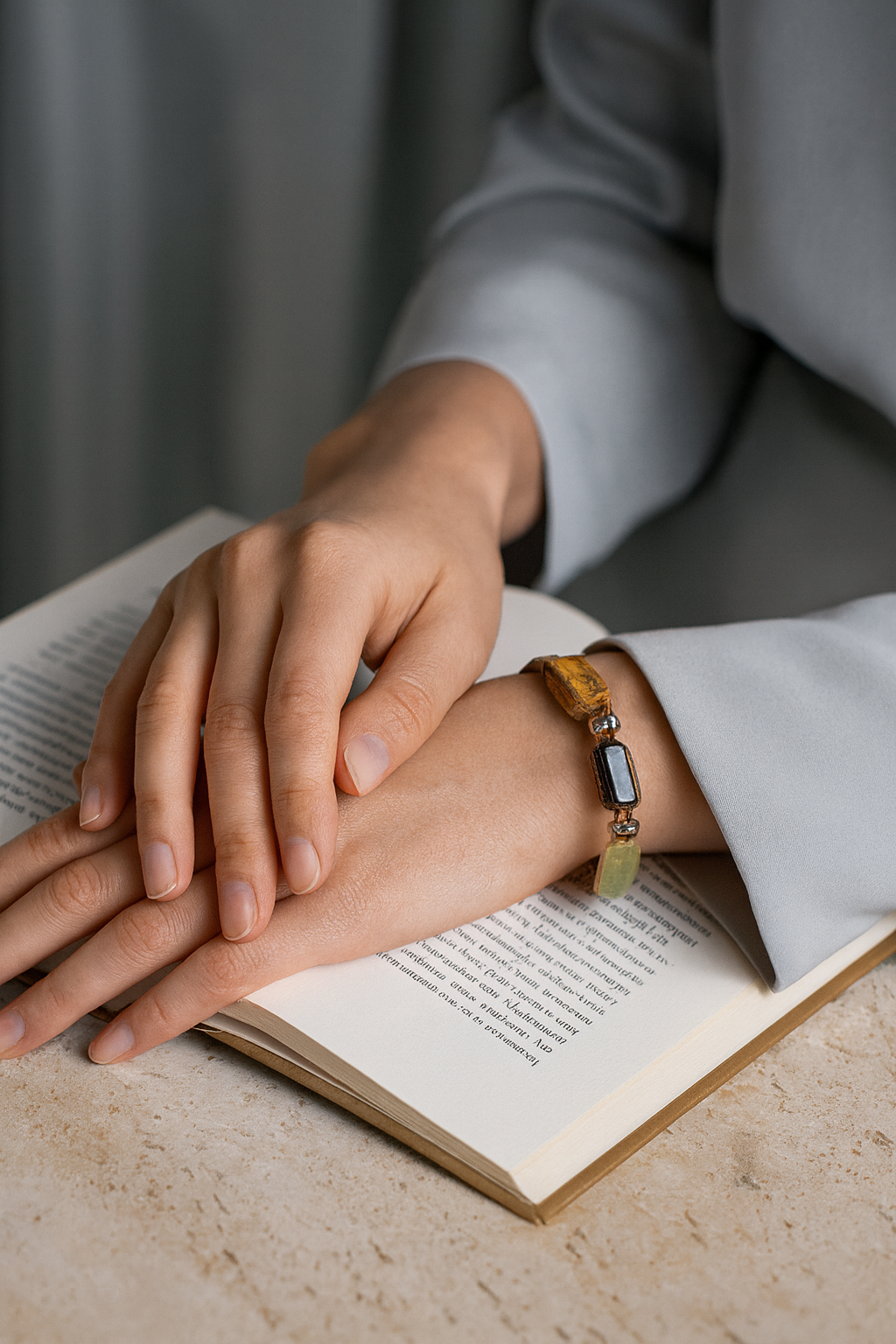 Laboratory Certified Capricorn Zodiac Natural Stone Macramé Woven Bracelet