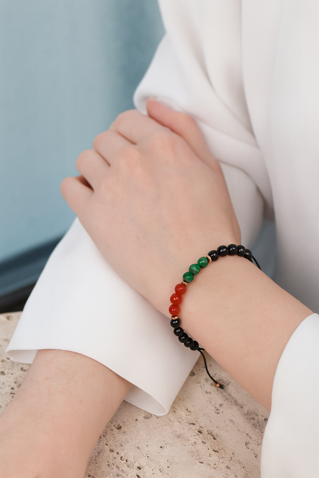 Laboratory Certified Capricorn Zodiac Natural Stone Macramé Bracelet