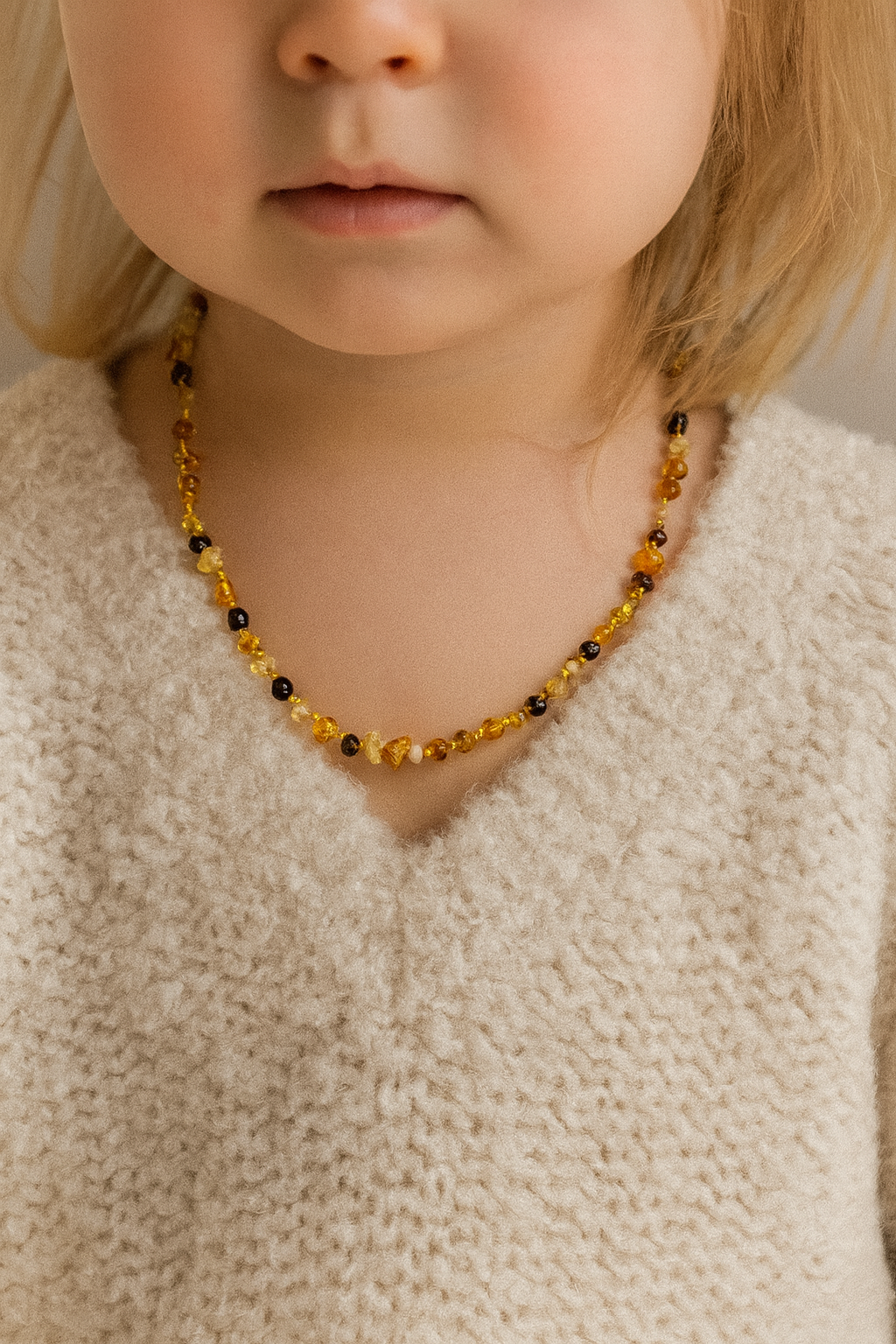 Laboratory Certified Baby Amber Natural Stone Necklace