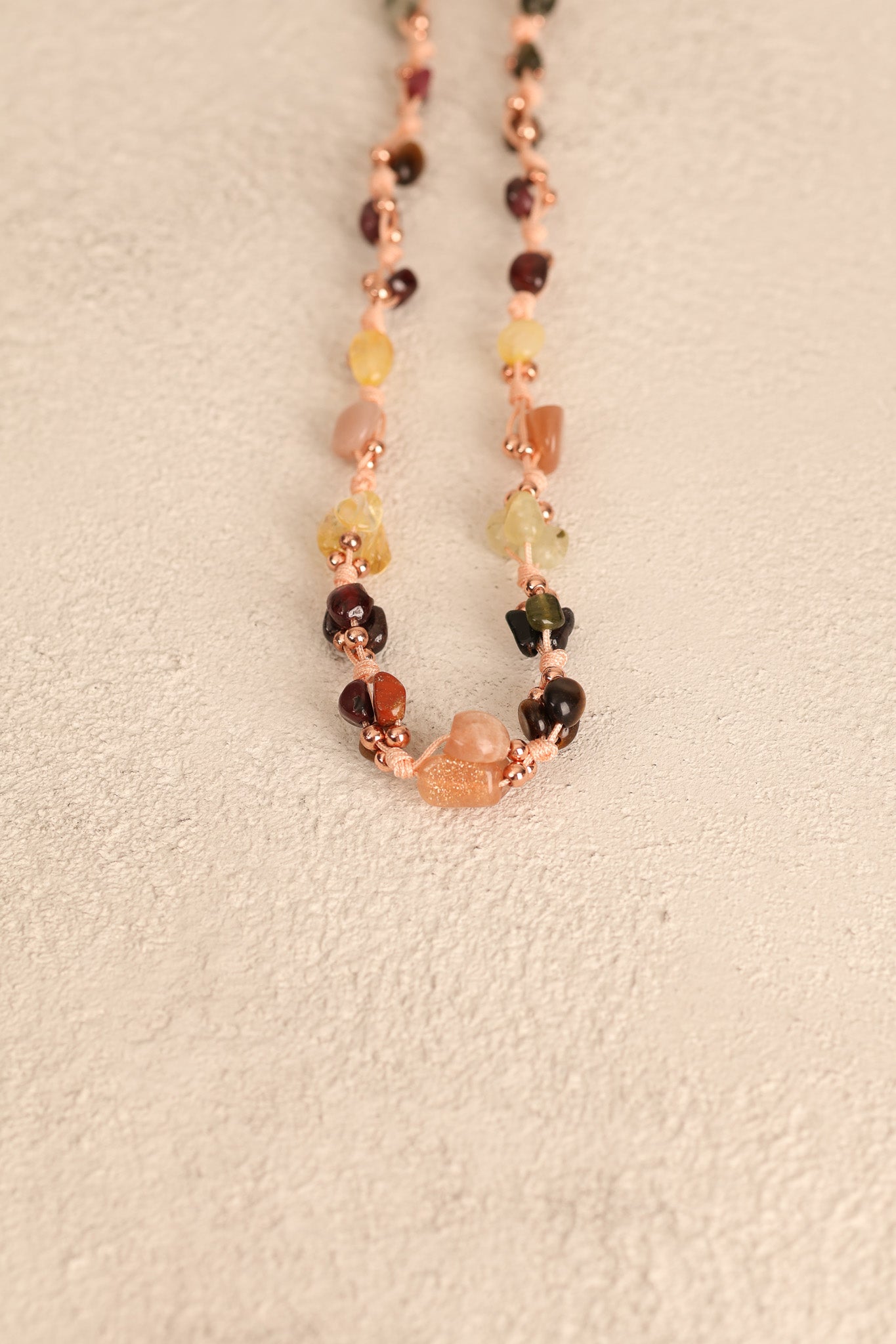 Laboratory Certified Leo Zodiac Natural Stone Macramé Woven Necklace