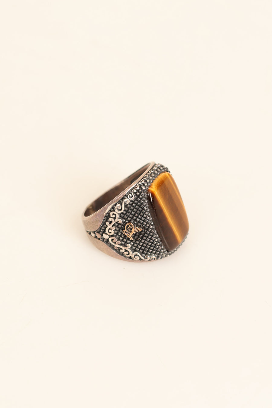 Laboratory Certified Natural Tiger’s Eye 925 Sterling Silver Ring