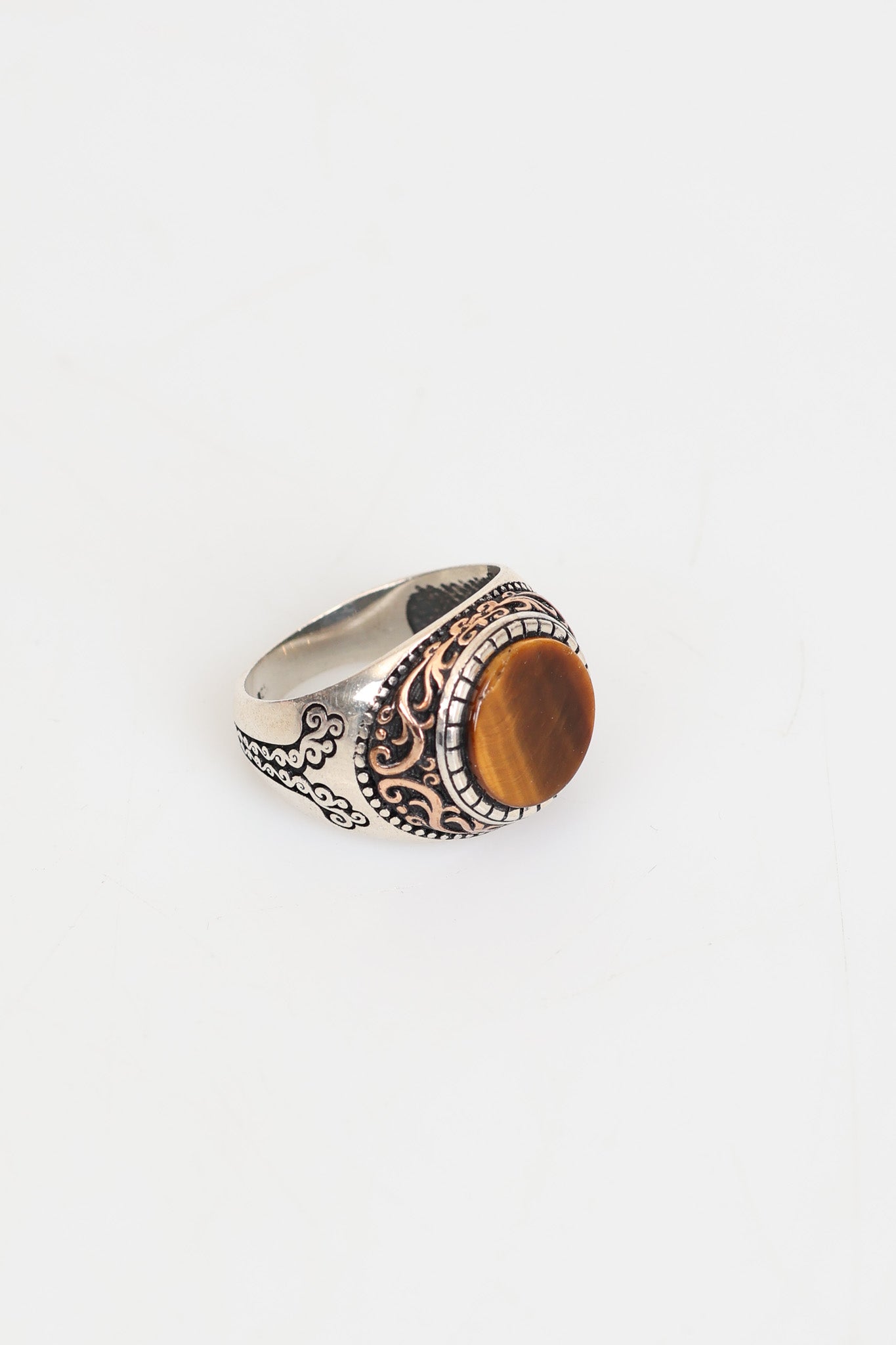 Laboratory Certified Natural Tiger’s Eye 925 Sterling Silver Ring