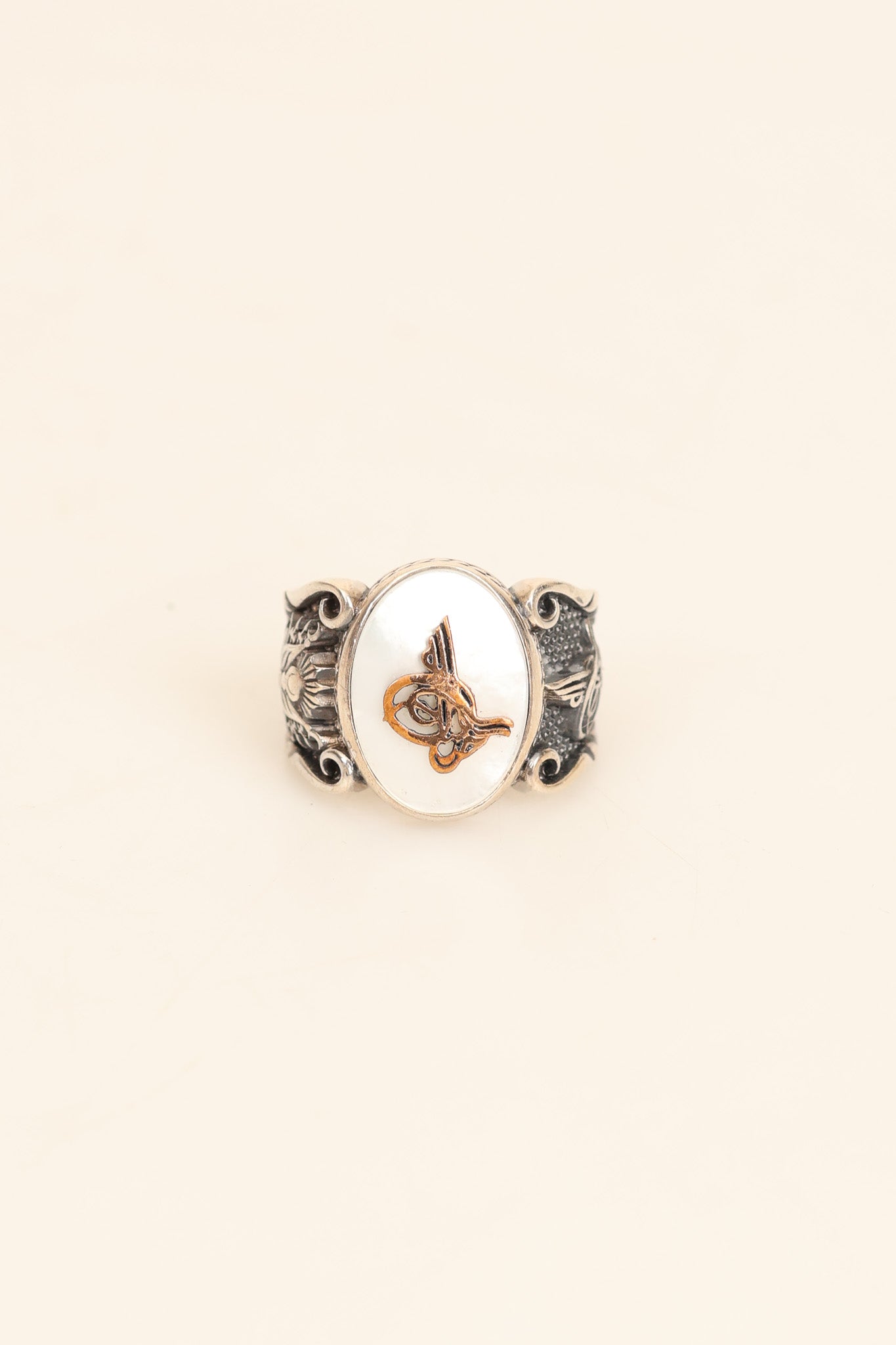 Laboratory Certified Natural Mother of Pearl 925 Sterling Silver Ring