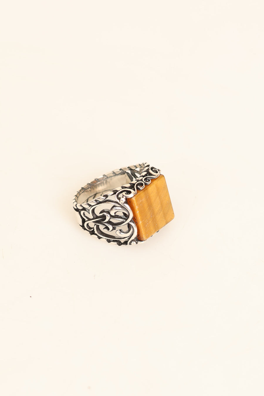 Laboratory Certified Natural Tiger’s Eye 925 Sterling Silver Ring
