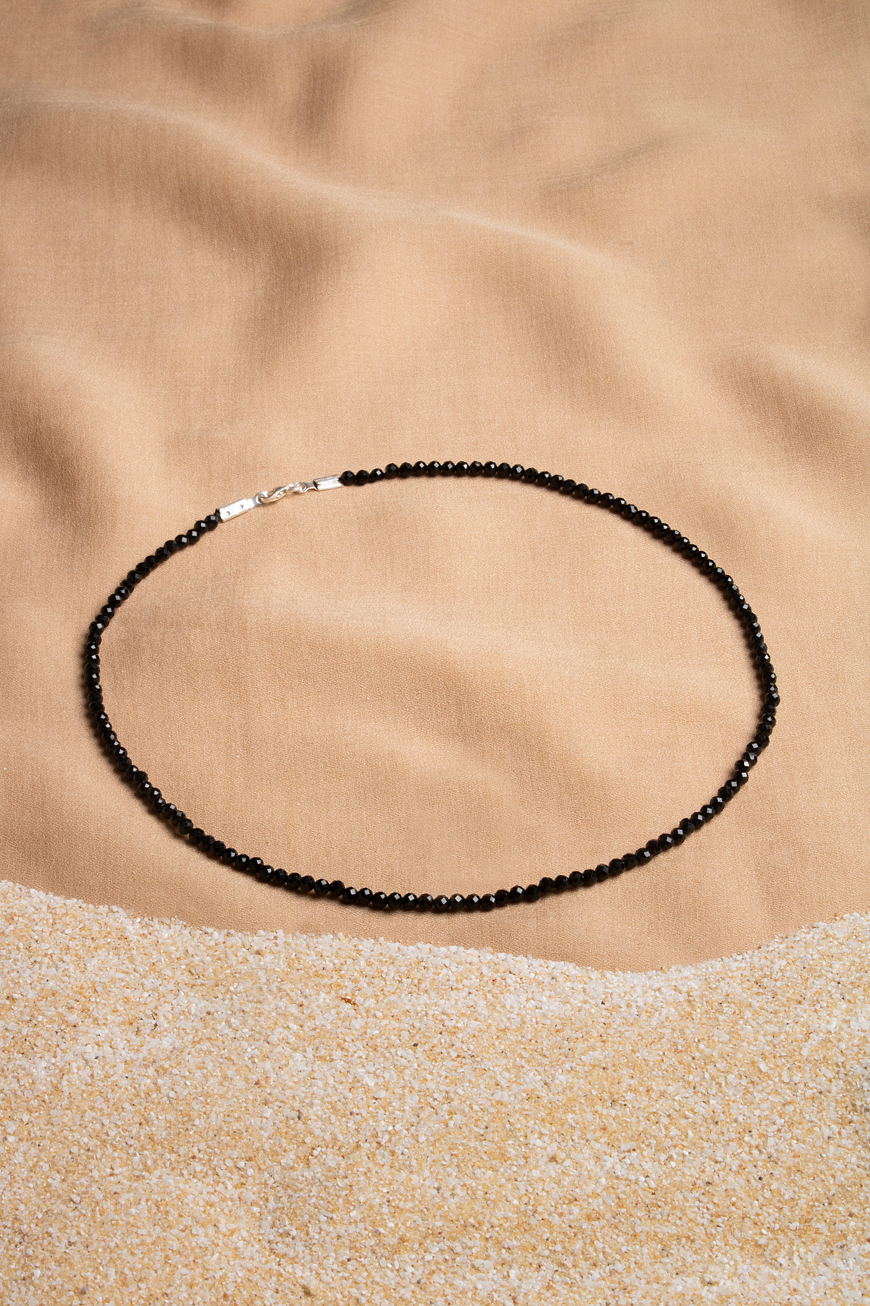 Laboratory Certified Spinel Natural Stone 925 Sterling Silver Necklace 3–4 mm