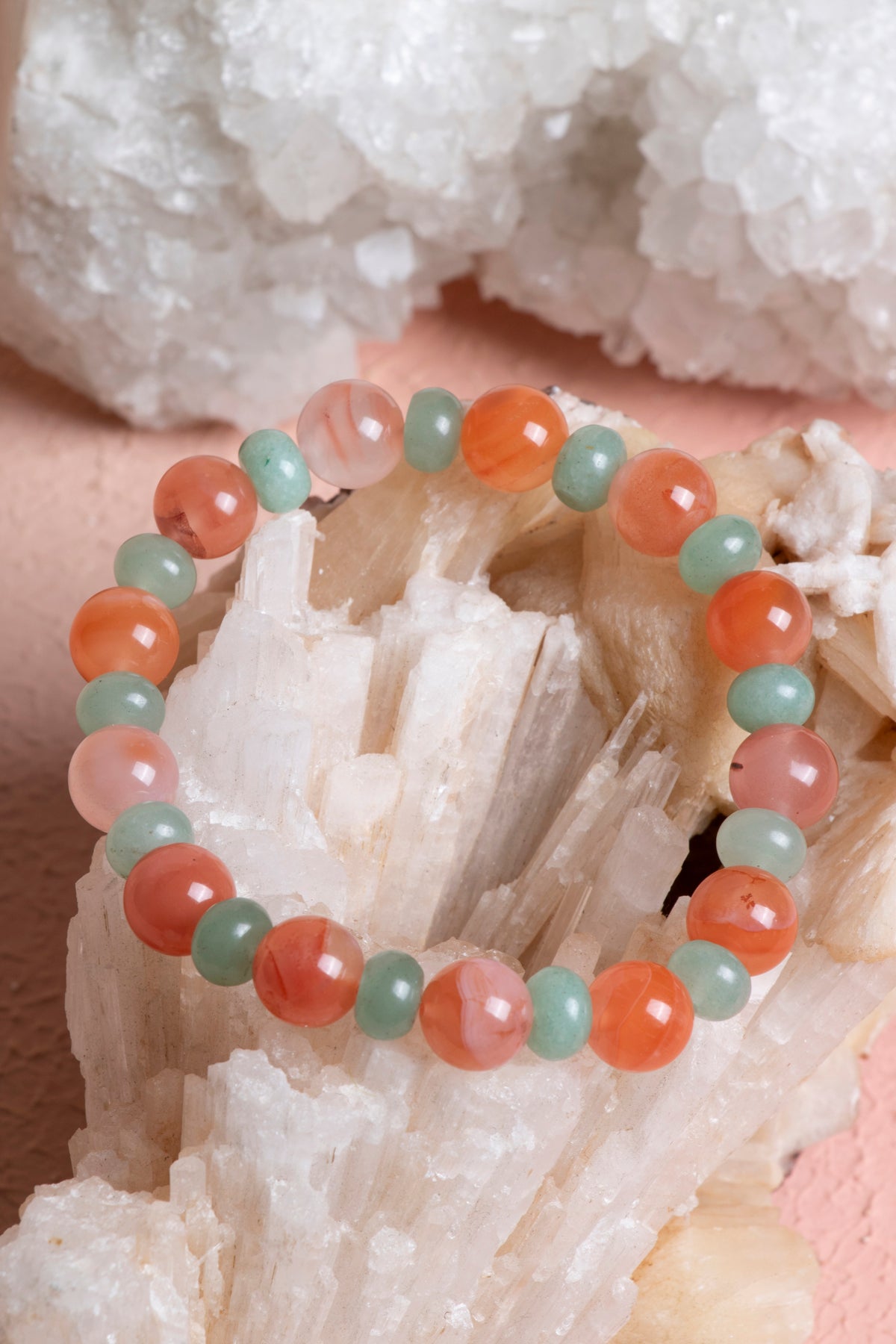 Laboratory Certified Yemen Agate & Aventurine Natural Stone Bracelet