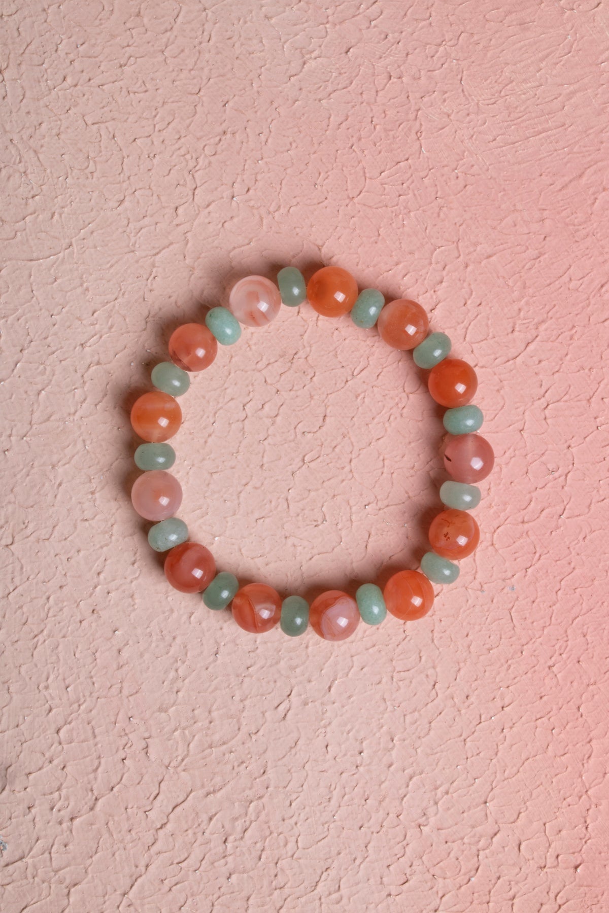 Laboratory Certified Yemen Agate & Aventurine Natural Stone Bracelet