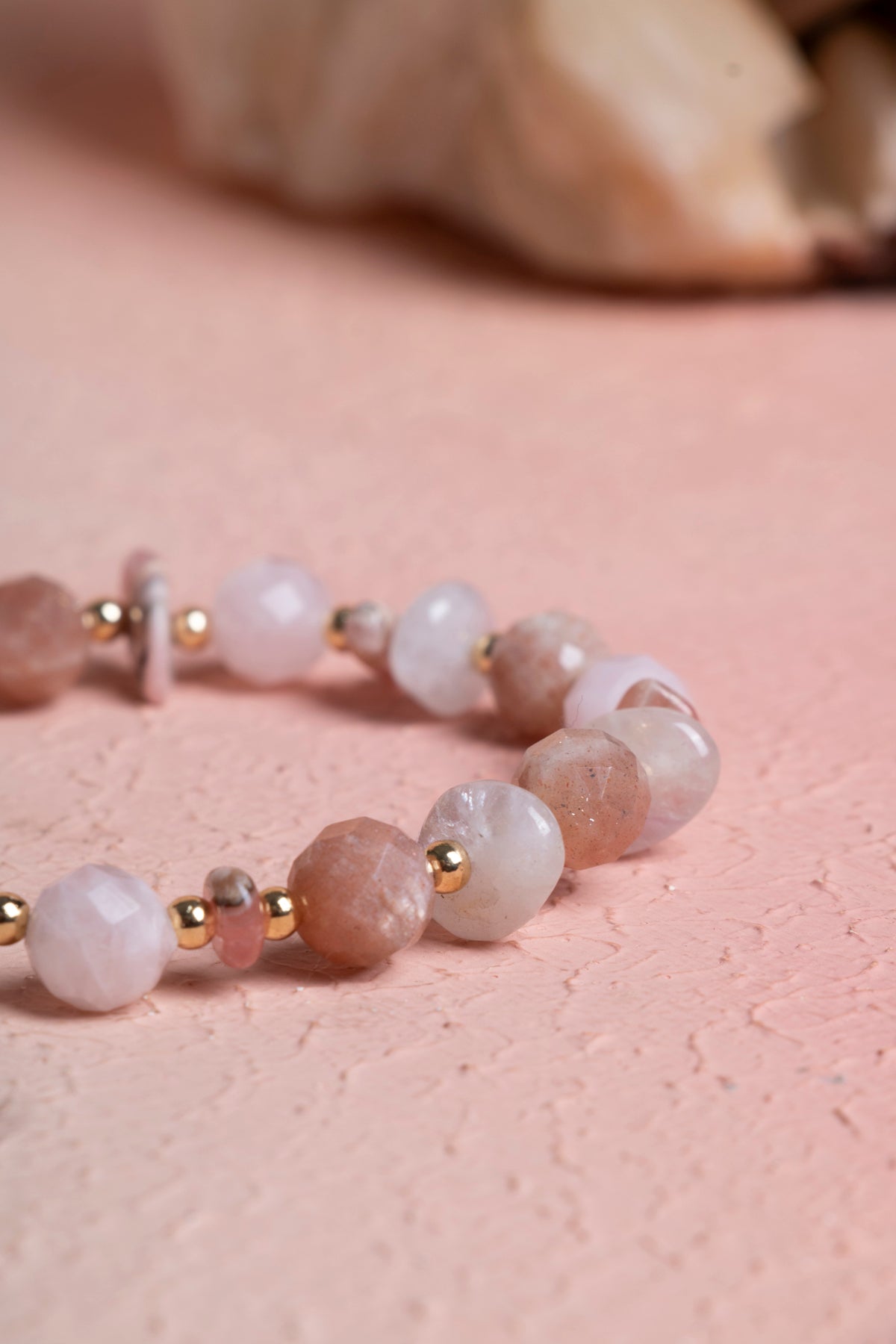 Laboratory Certified Rose Quartz & Amethyst Natural Stone Bracelet