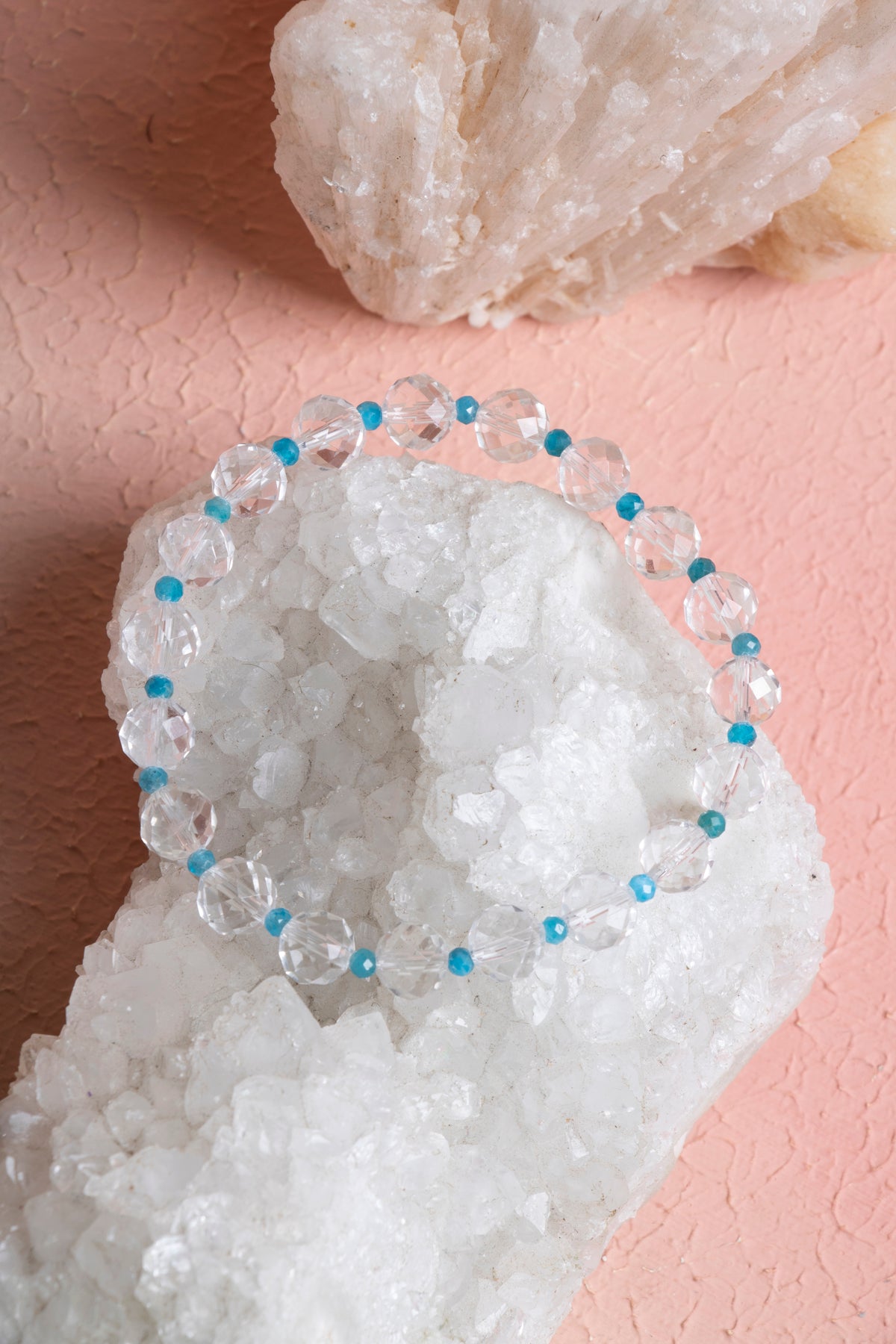 Laboratory Certified Amazonite & Crystal Quartz Natural Stone Bracelet