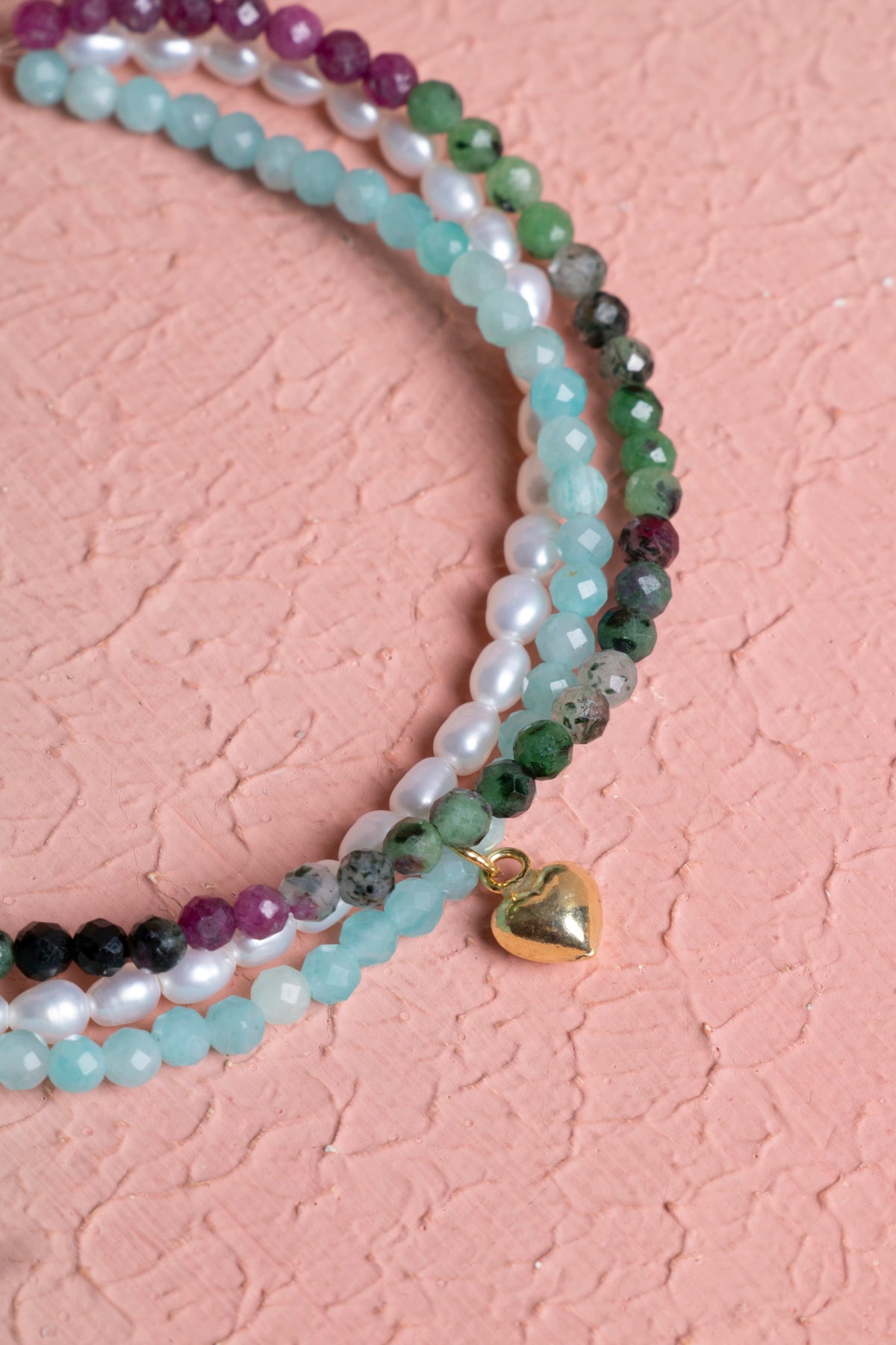 Laboratory Certified Anyolite, Amazonite & Pearl 925 Sterling Silver Bracelet