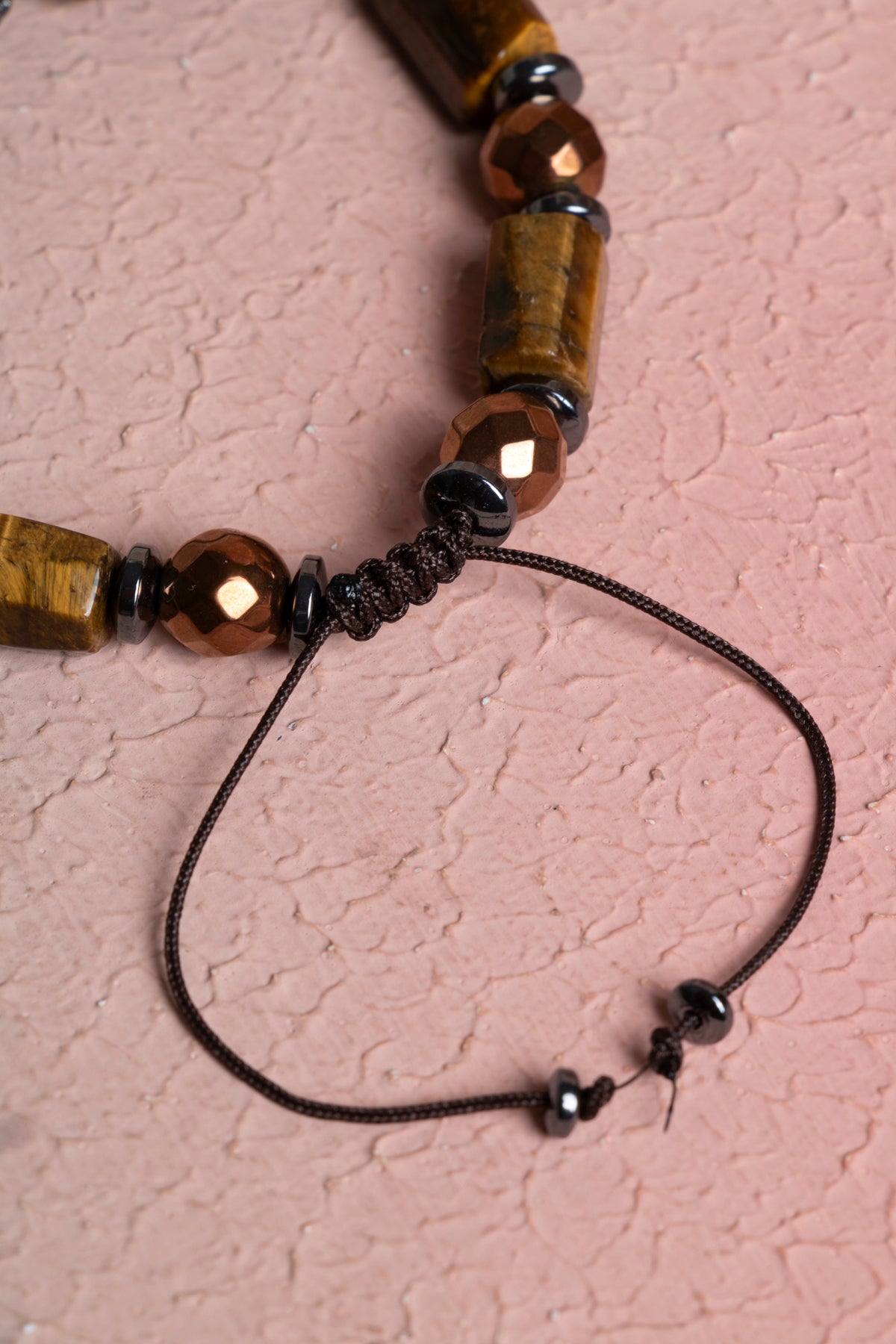 Laboratory Certified Tiger’s Eye & Hematite Natural Stone Bracelet