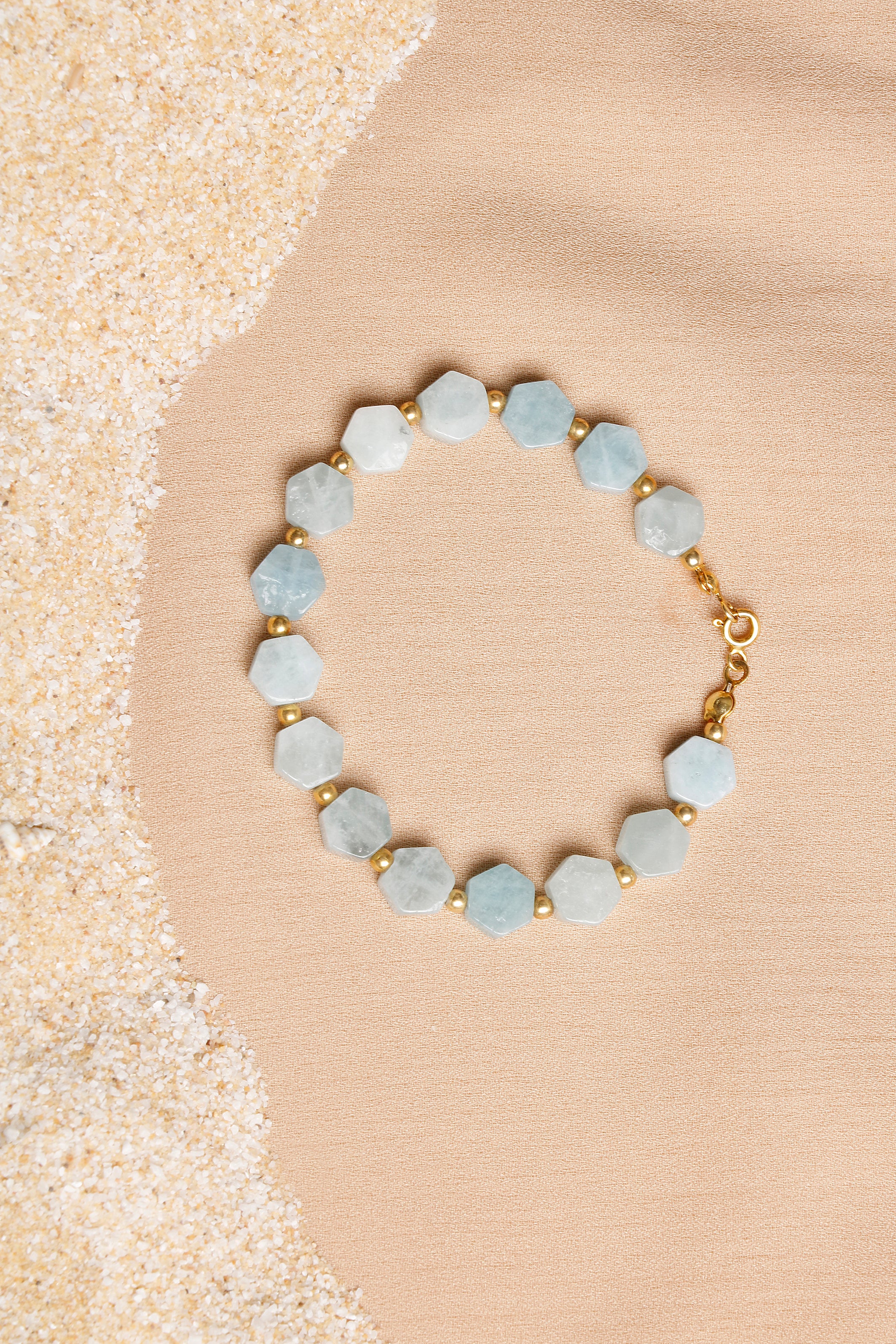 Laboratory Certified Aquamarine Natural Stone Bracelet