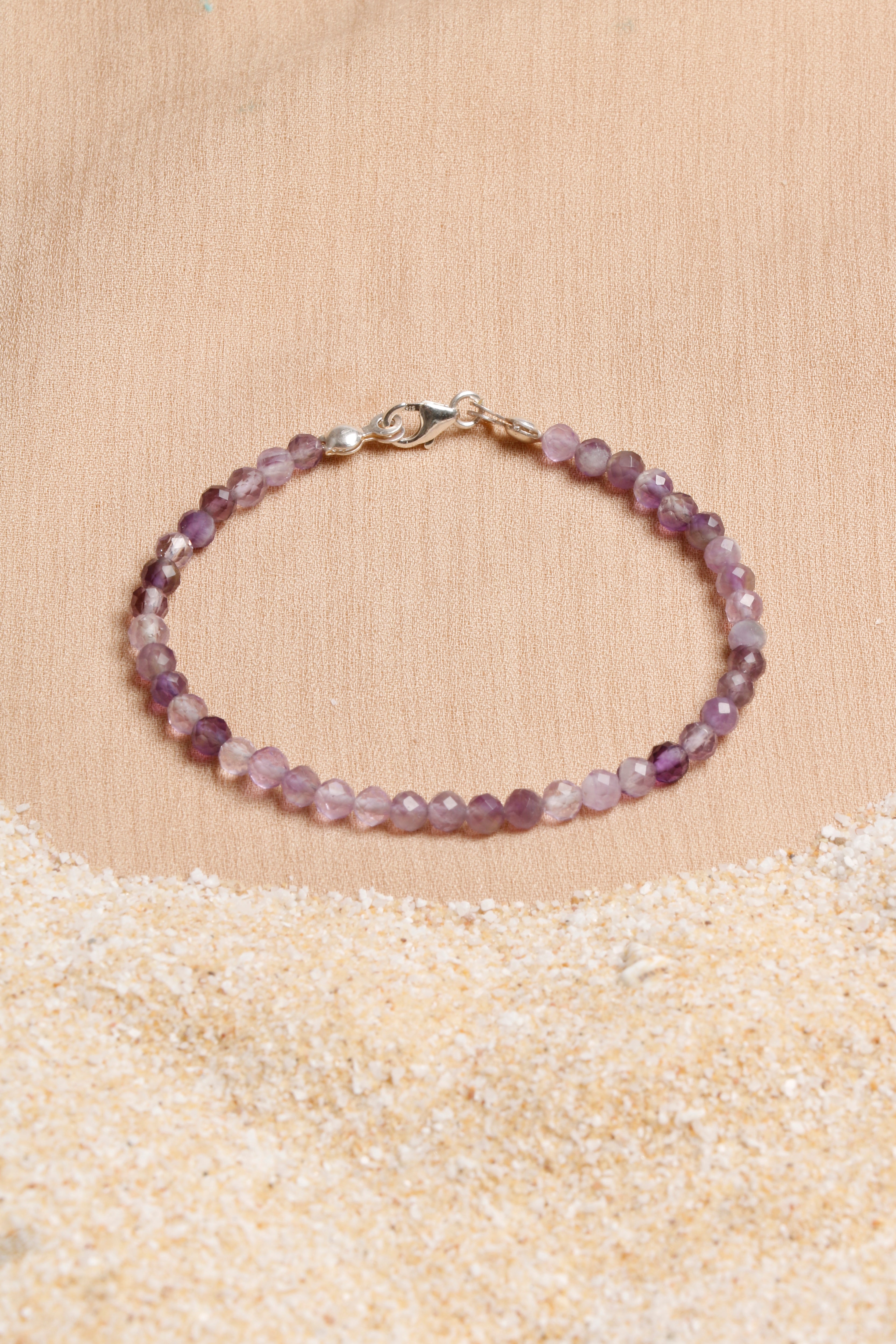 Laboratory Certified Amethyst Natural Stone Bracelet 4 mm