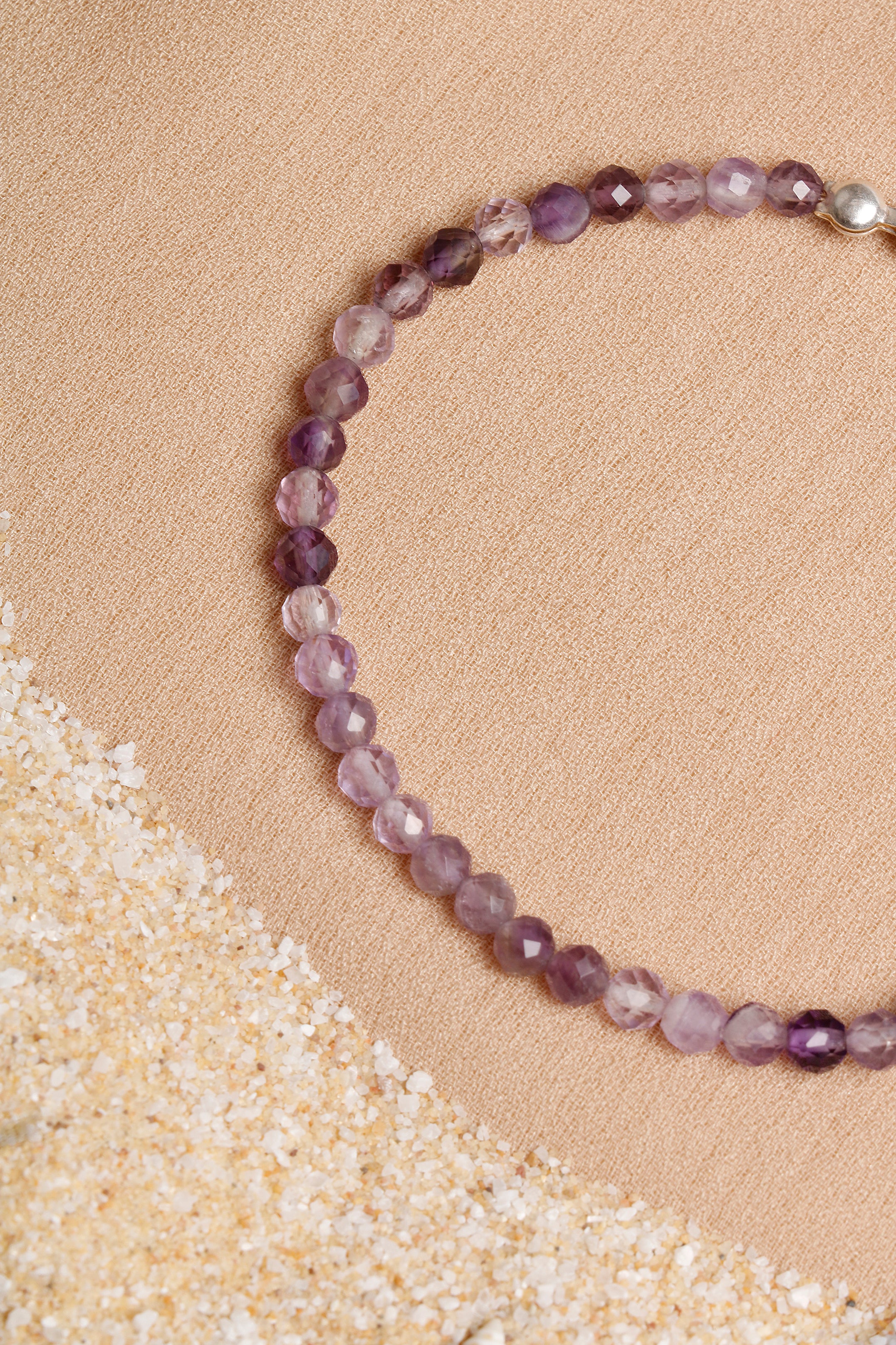 Laboratory Certified Amethyst Natural Stone Bracelet 4 mm