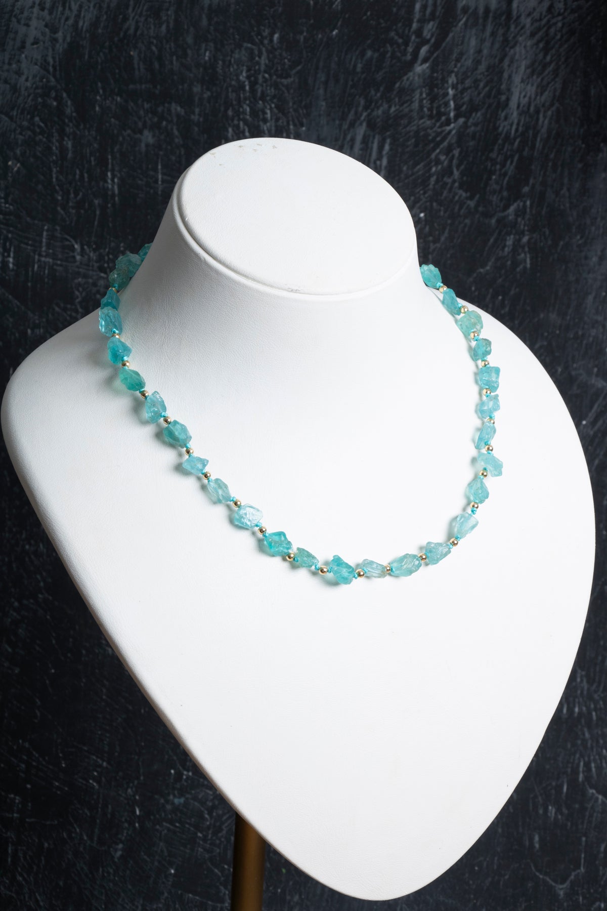 Laboratory Certified Hematite & Apatite Natural Stone Necklace