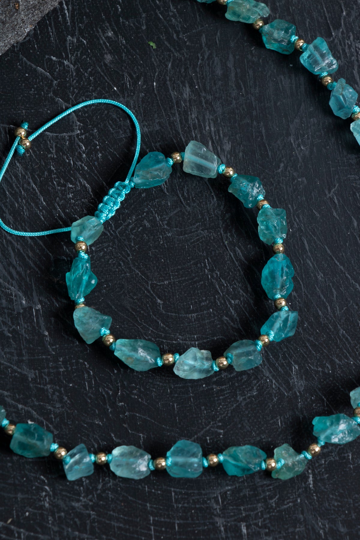 Laboratory Certified Hematite & Apatite Natural Stone Set (Necklace & Bracelet)