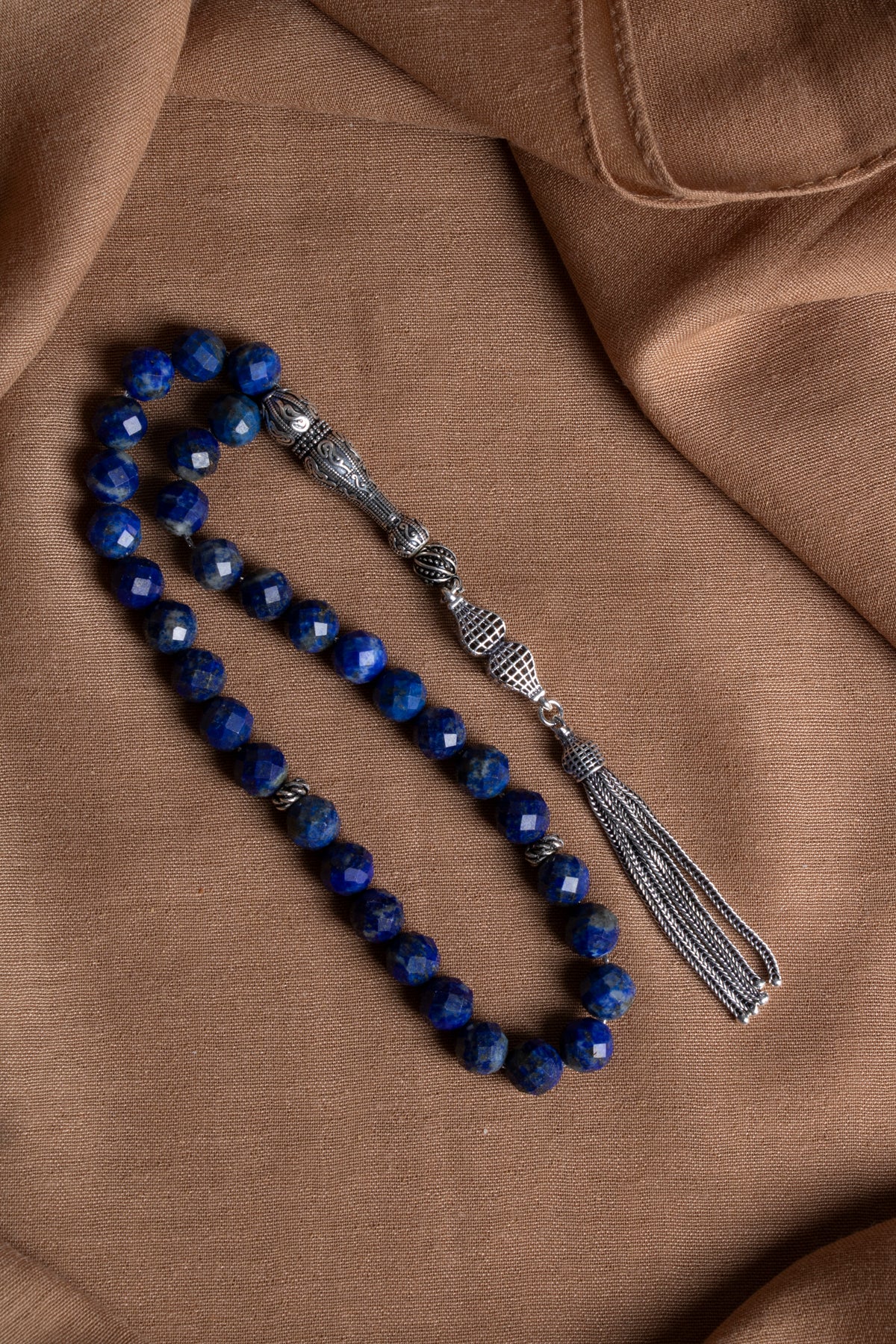 Laboratory Certified Lapis Lazuli Natural Stone Prayer Beads 33 Beads – 8 mm