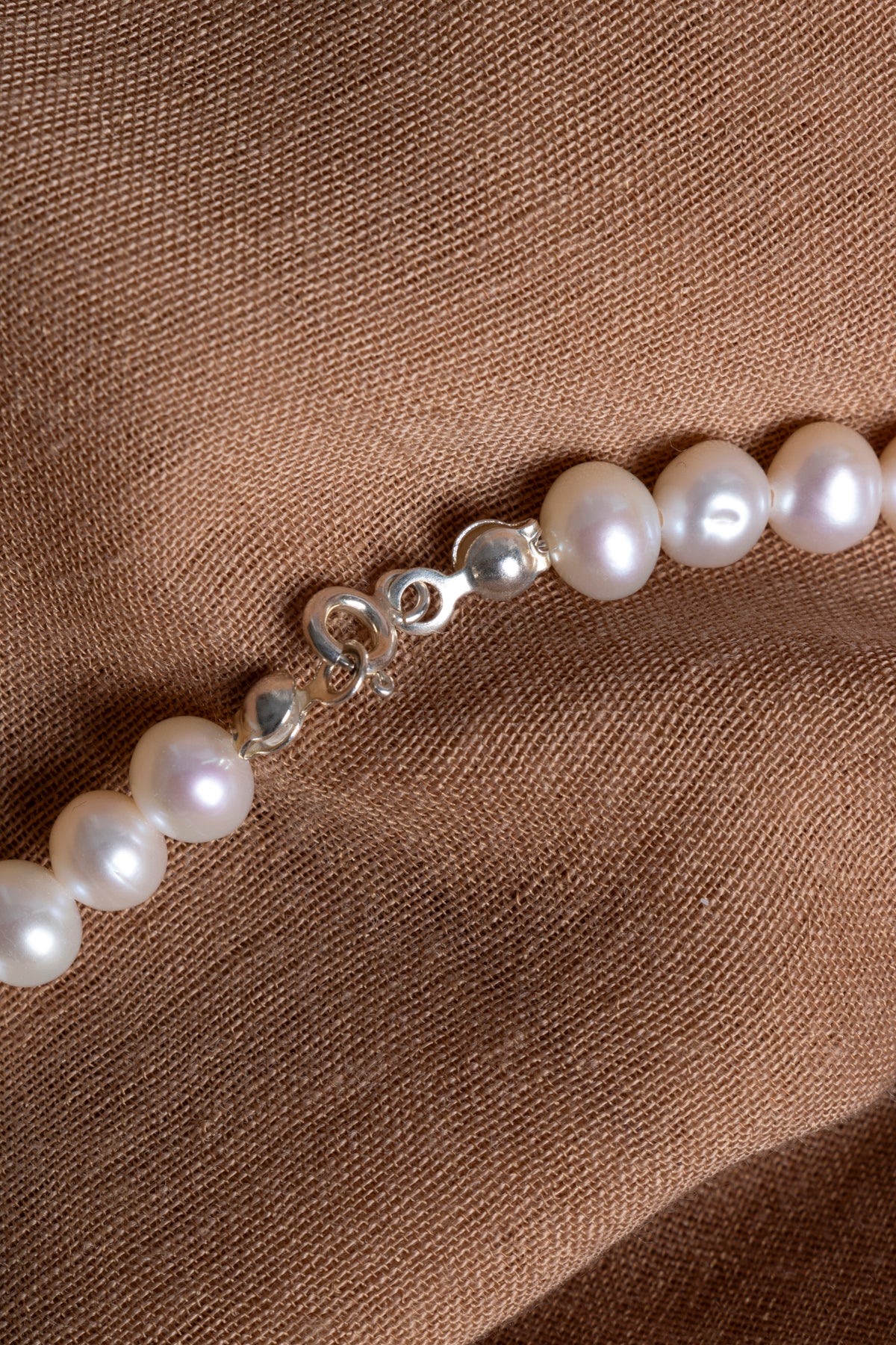 Laboratory Certified Pearl & Anyolite Natural Stone 925 Sterling Silver Necklace