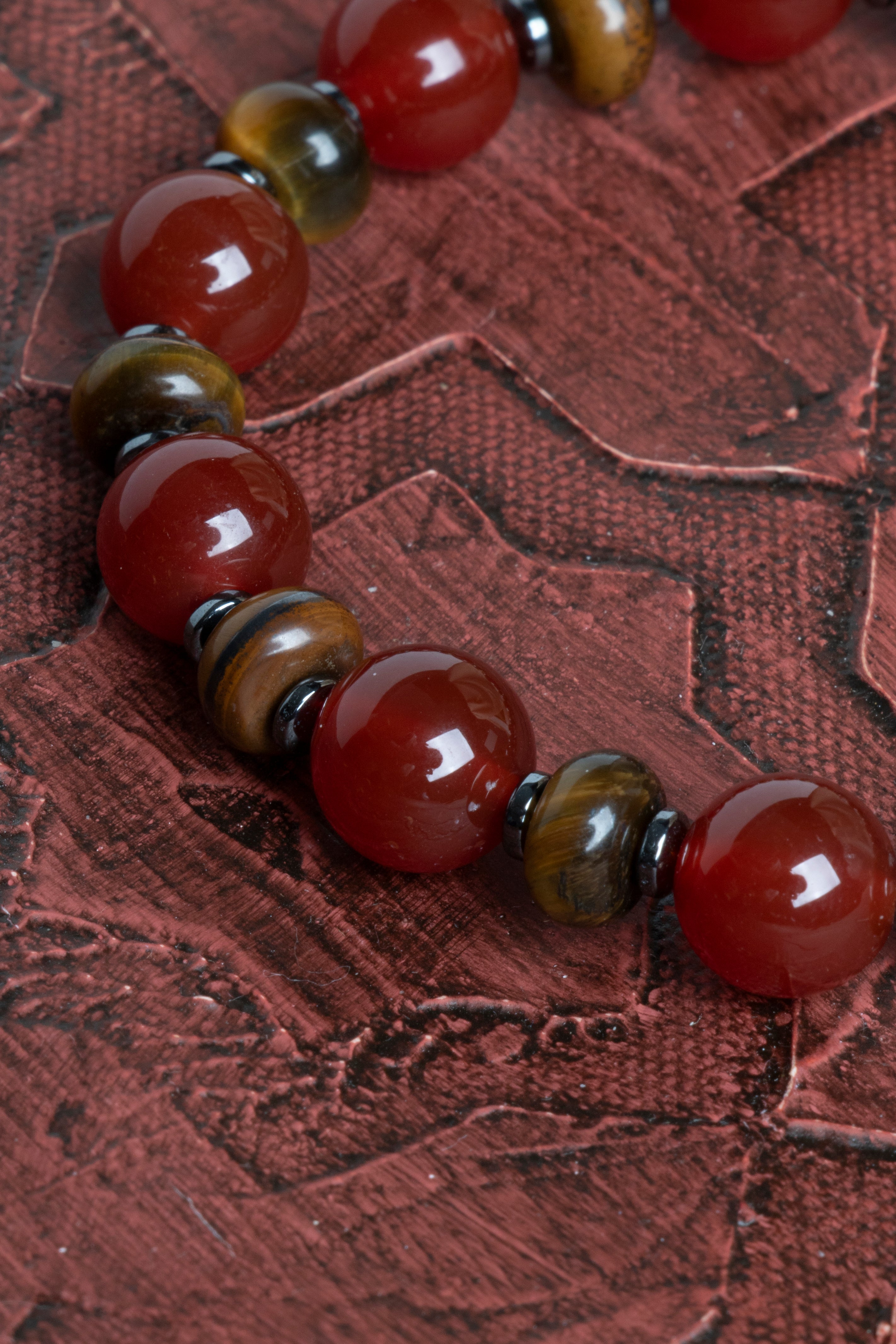 Laboratory Certified Agate & Hematite Natural Stone Bracelet