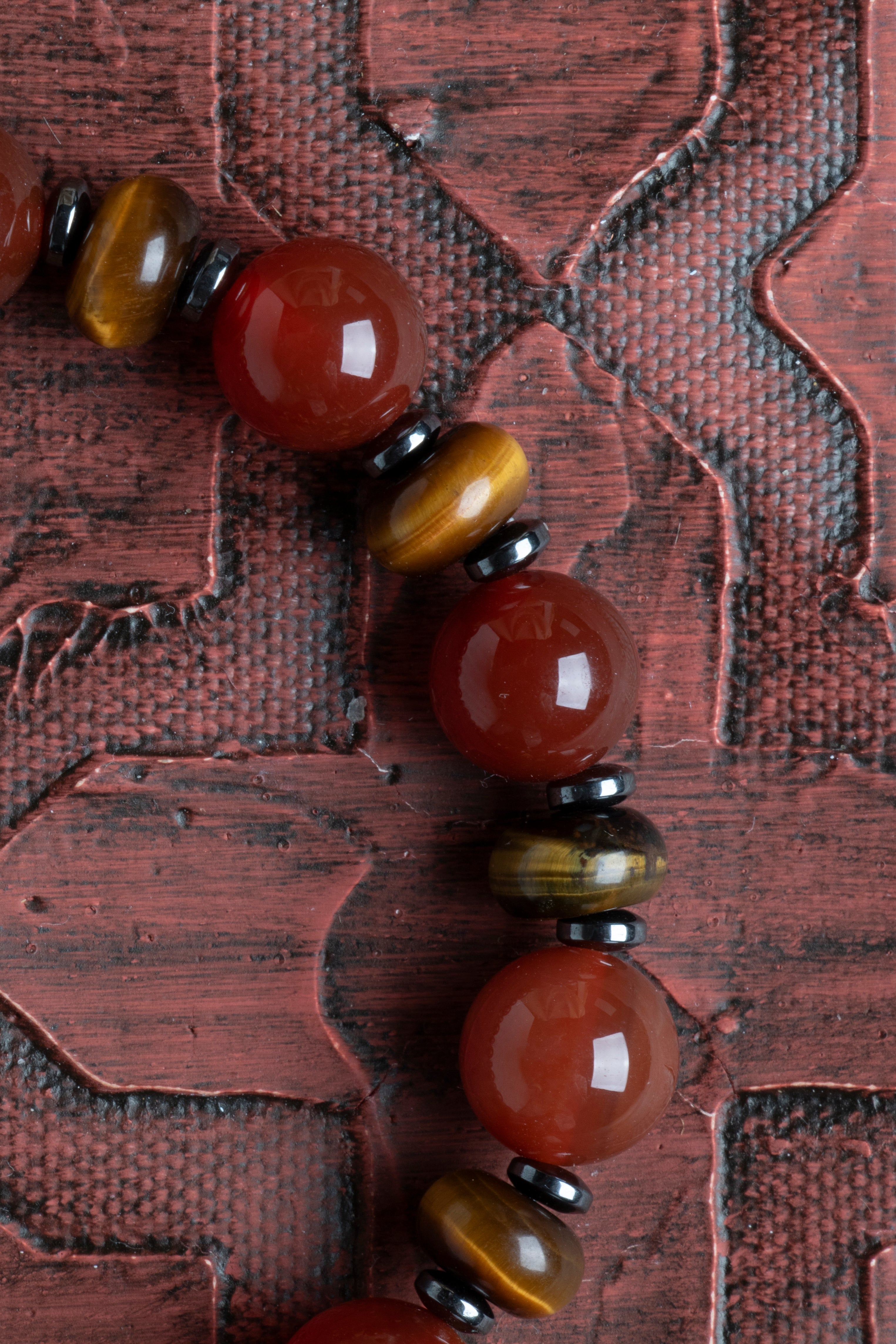 Laboratory Certified Agate & Hematite Natural Stone Bracelet