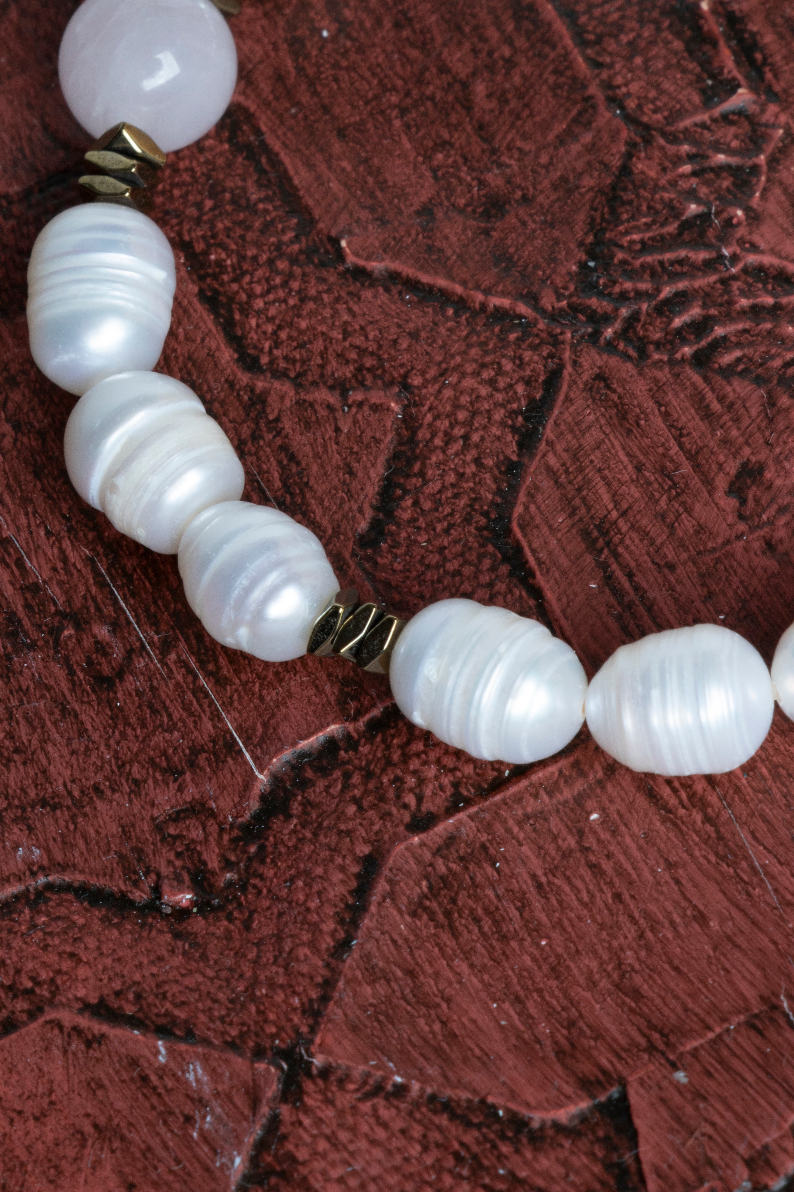 Laboratory Certified Pearl & Hematite Natural Stone Bracelet