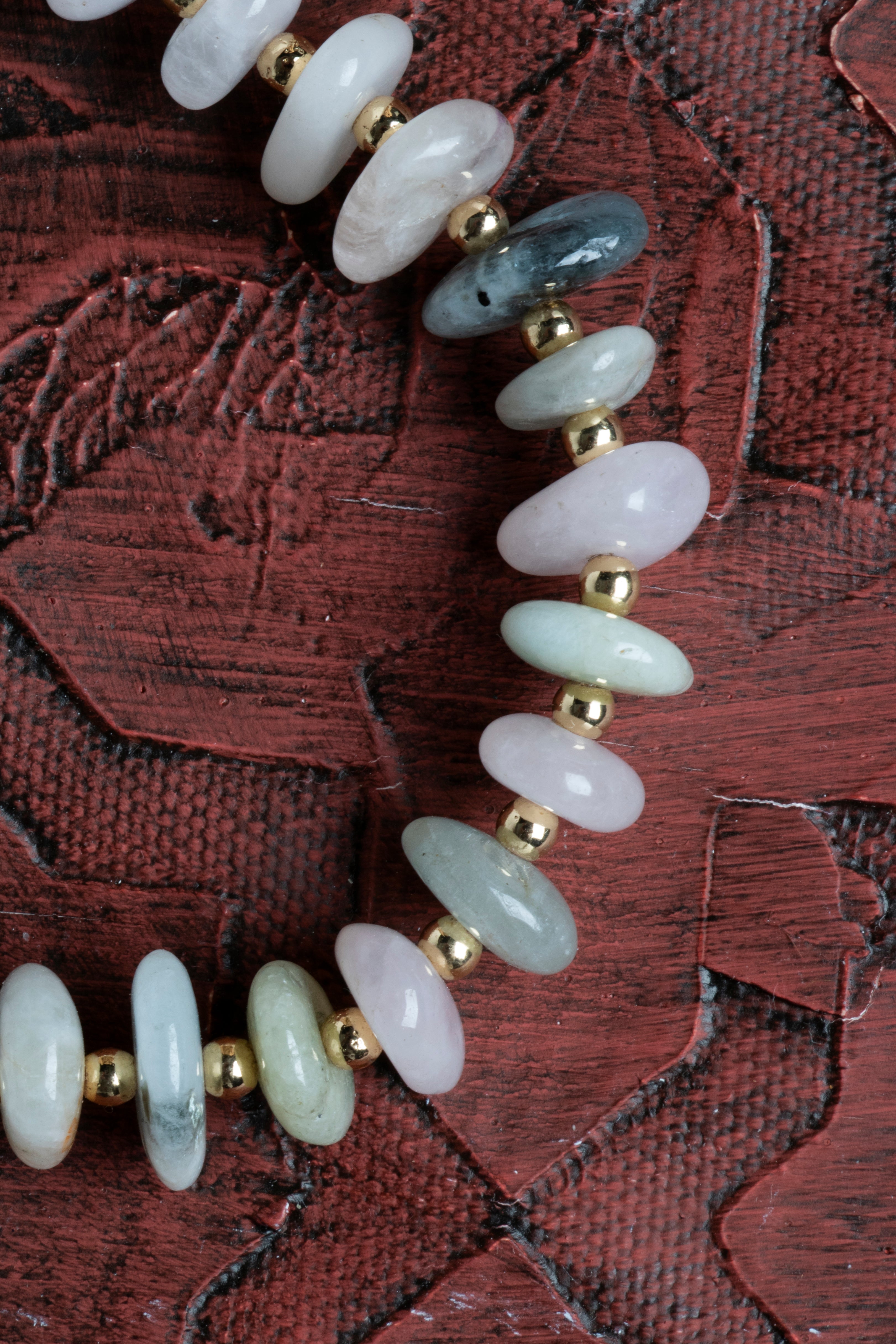 Laboratory Certified Aquamarine & Hematite Natural Stone Bracelet