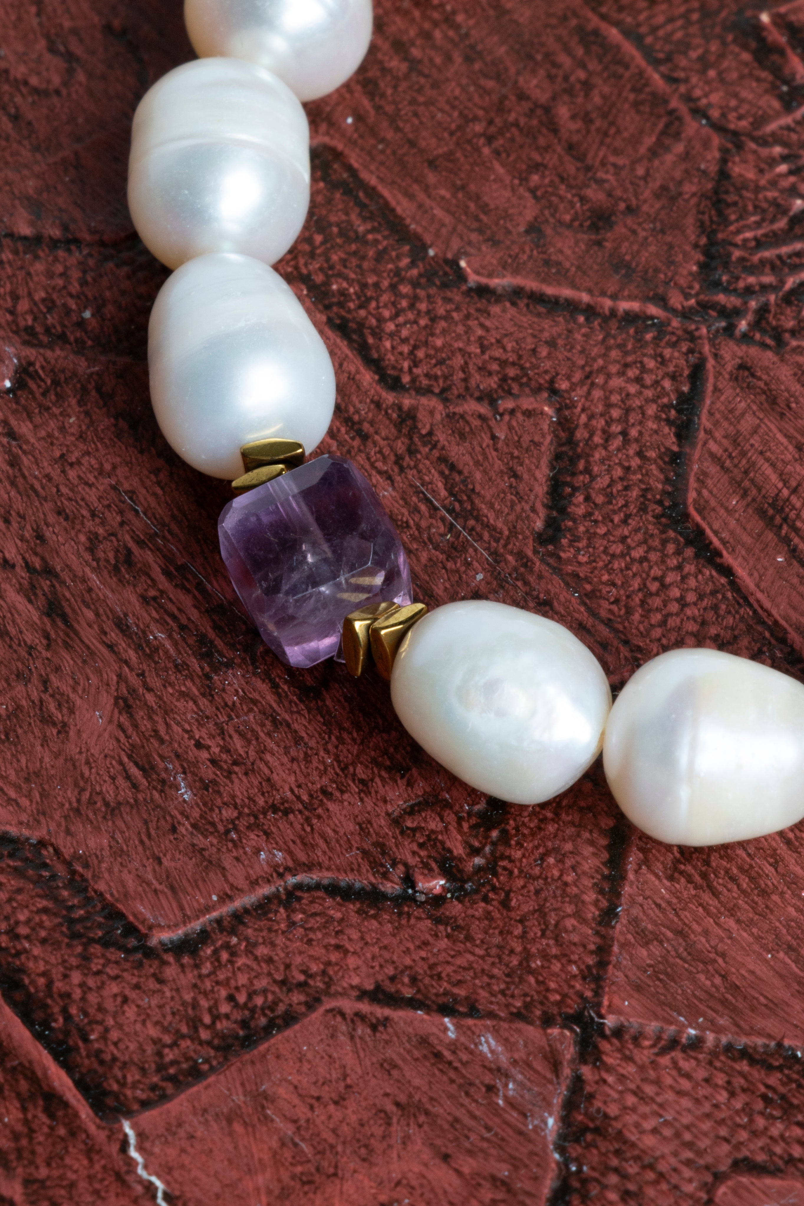 Laboratory Certified Pearl & Amethyst Natural Stone Bracelet