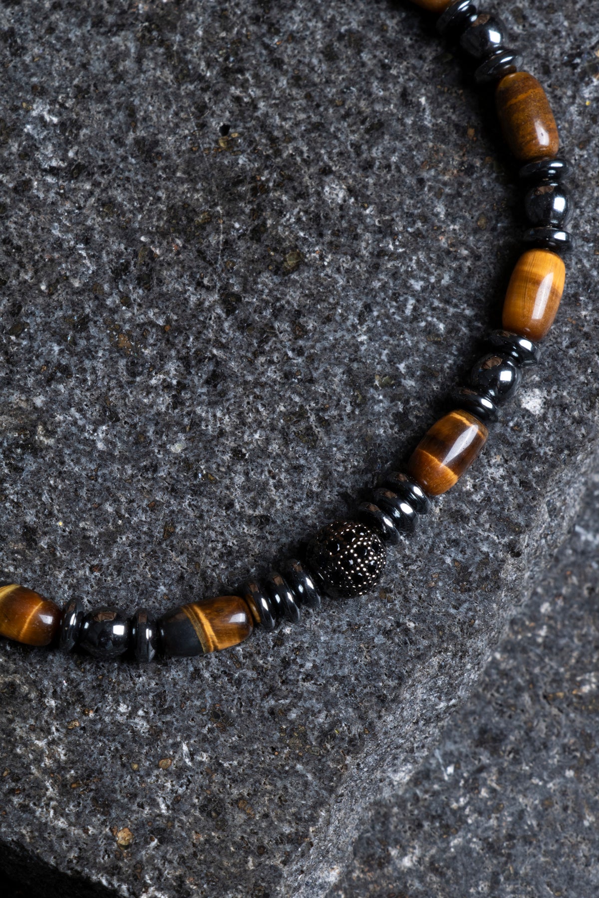 Laboratory Certified Tiger’s Eye & Hematite Natural Stone Bracelet