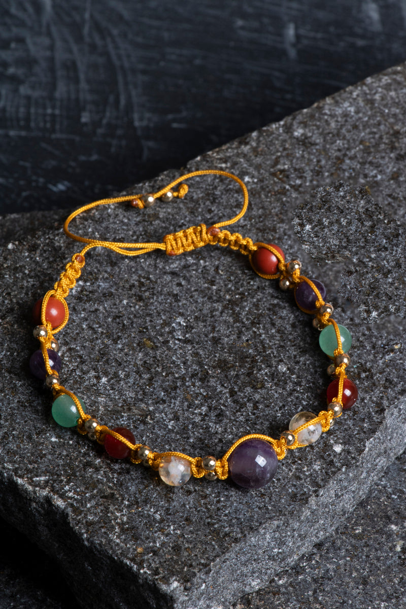Laboratory Certified Aries Zodiac Natural Stone Bracelet