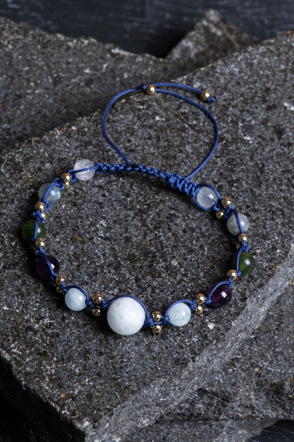 Laboratory Certified Aquarius Zodiac Natural Stone Bracelet