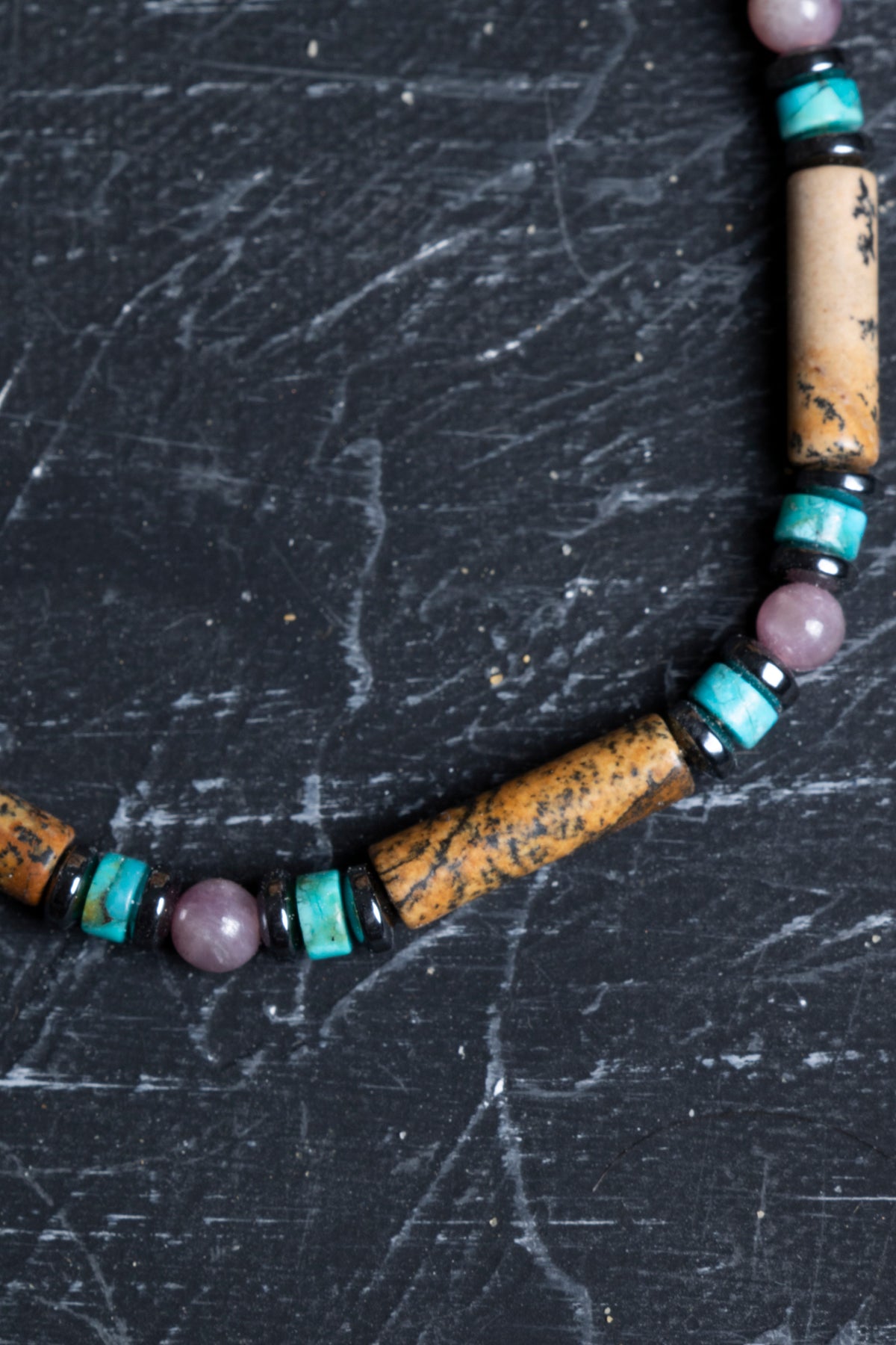 Laboratory Certified Jasper, Ruby & Turquoise Natural Stone Bracelet